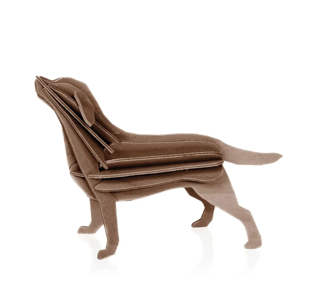 3D Wooden Labrador Decoration - Brown
