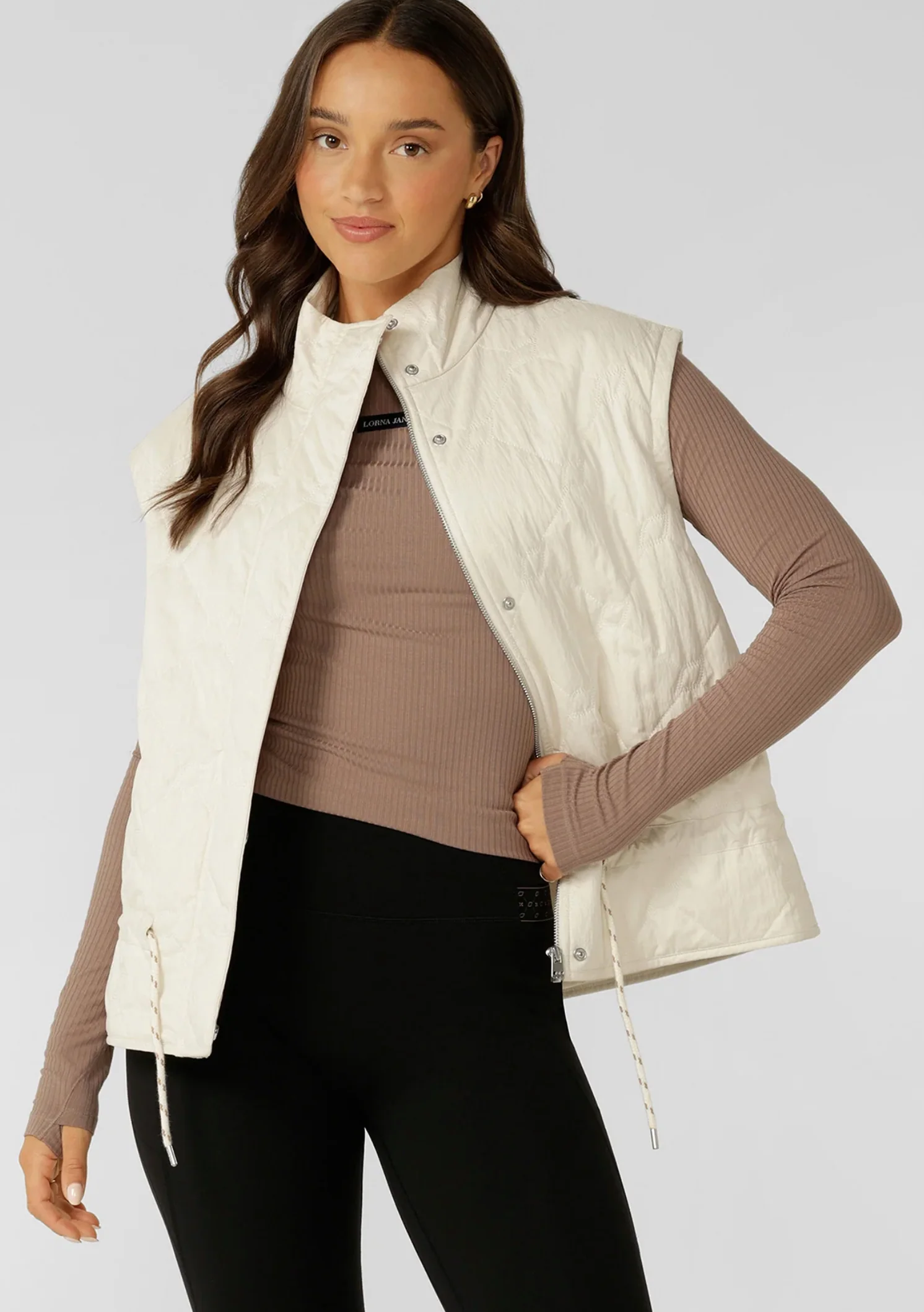 Adventure Quilted Vest - Cream - Image 4