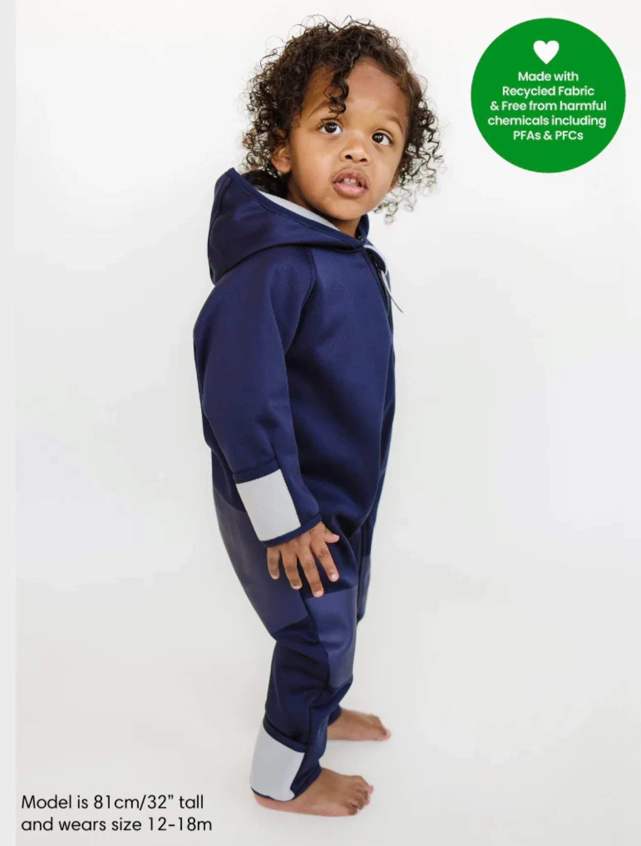 All-Weather Fleece Onesie - Navy - Image 2