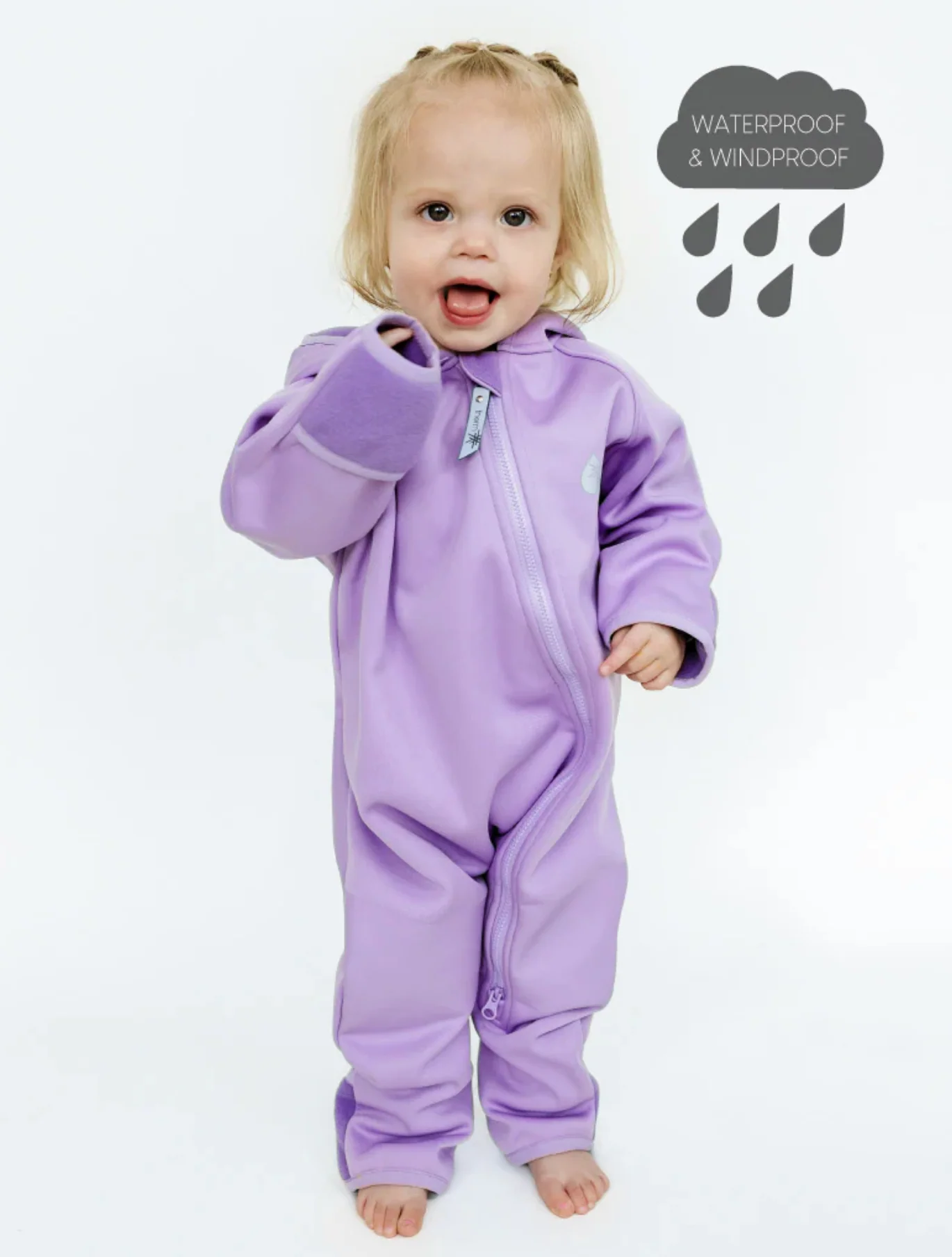 All-Weather Fleece Onesie - Periwinkle - Image 3