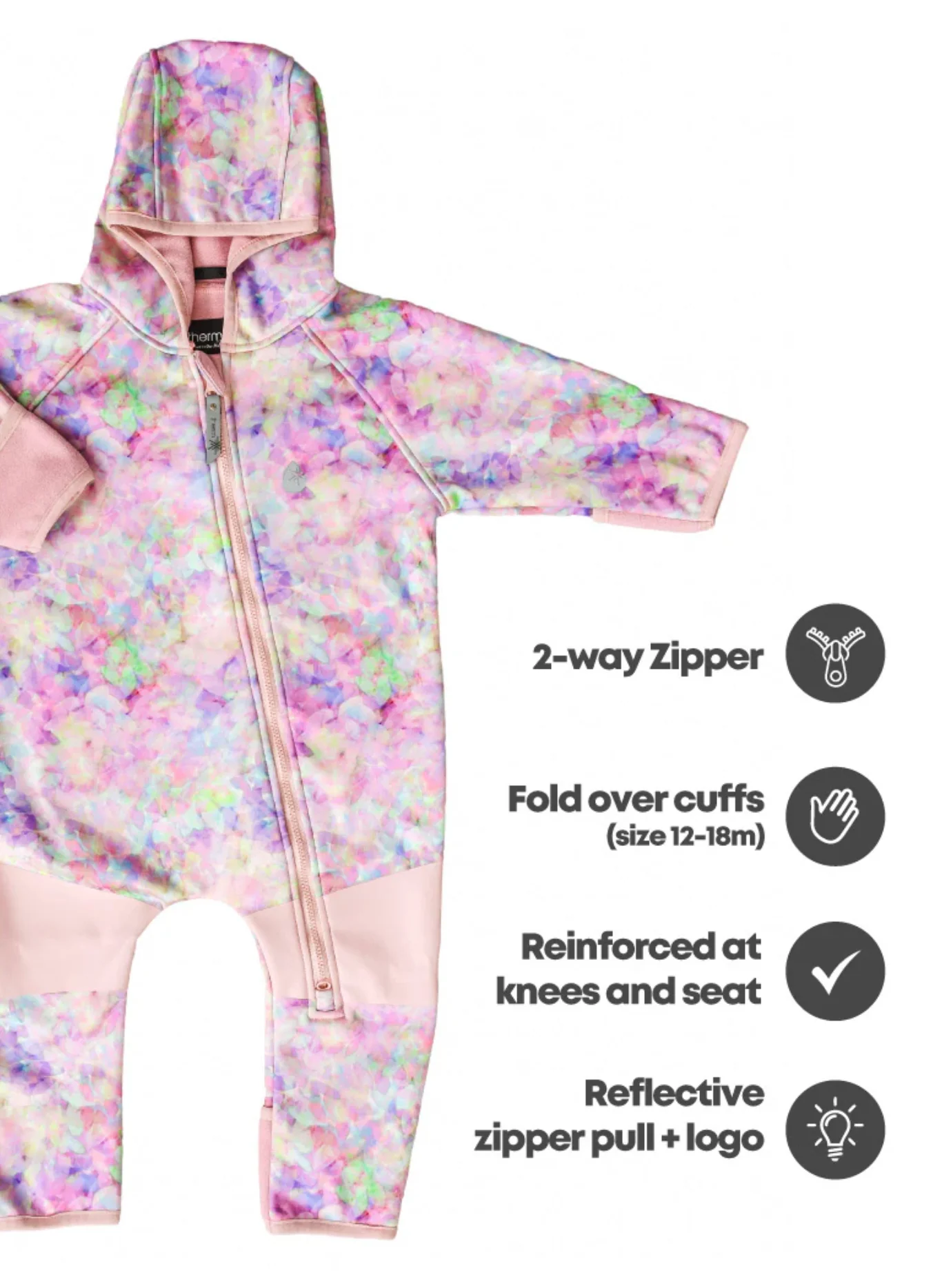 All-Weather Fleece Onesie - Pretty Petals - Image 2