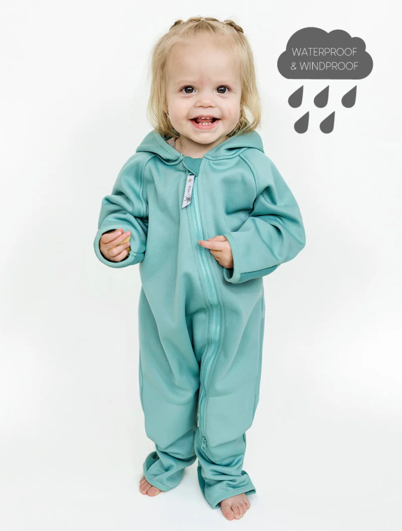 All-Weather Fleece Onesie - Seafoam - Image 3