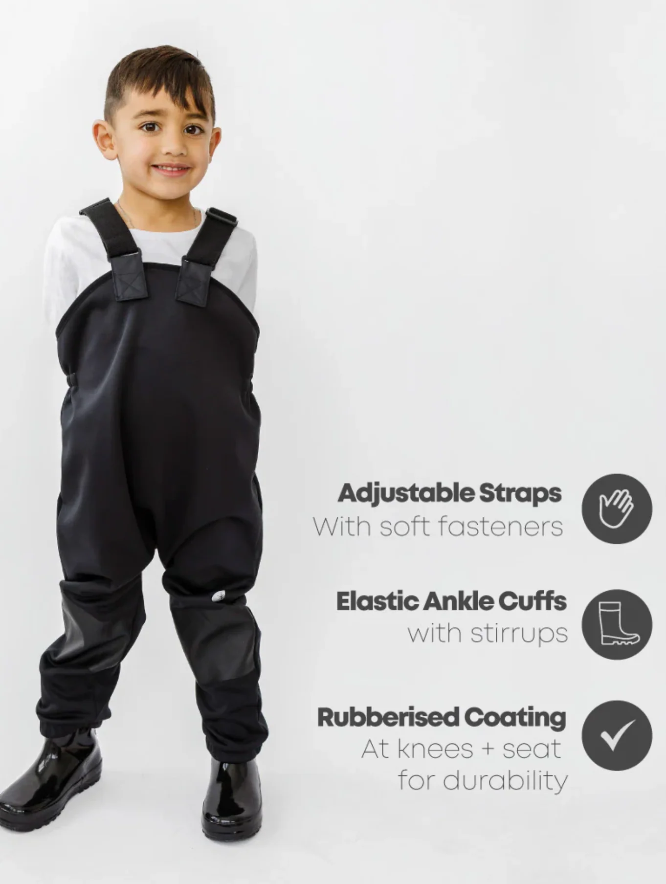 All-Weather Fleece Overalls - Black - Image 2