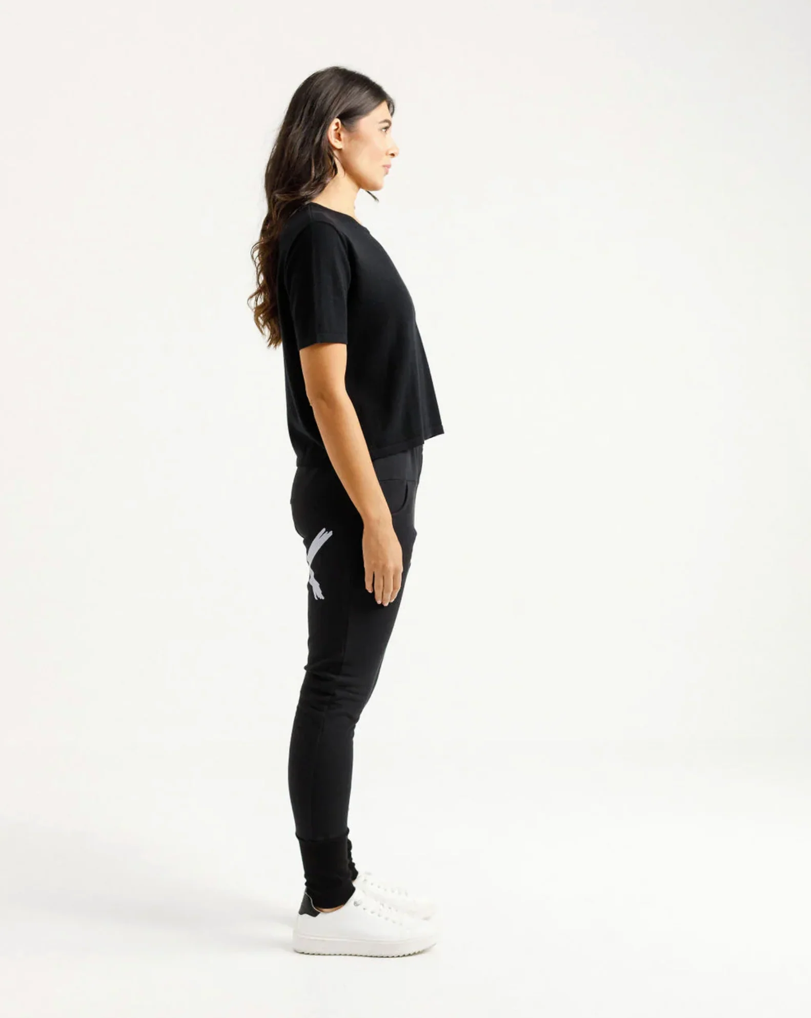 Alpine Apartment Pants - Black with a Lilac X - Image 2