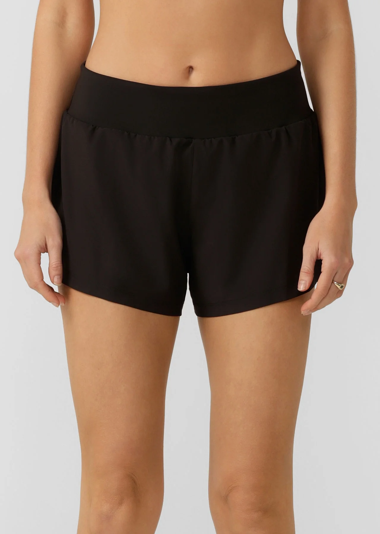 Amy Stretch & Stride Pocket Run Shorts - Black