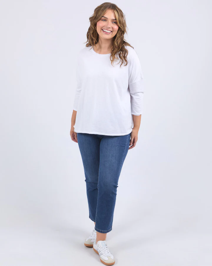 Anya Long Sleeve Tee - White - Image 2