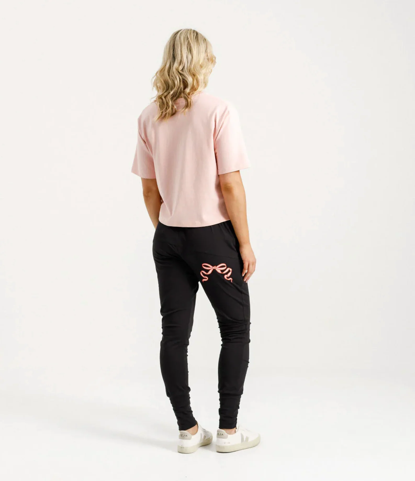 Apartment Pants - Black with Blossom Berry Bow - Image 4