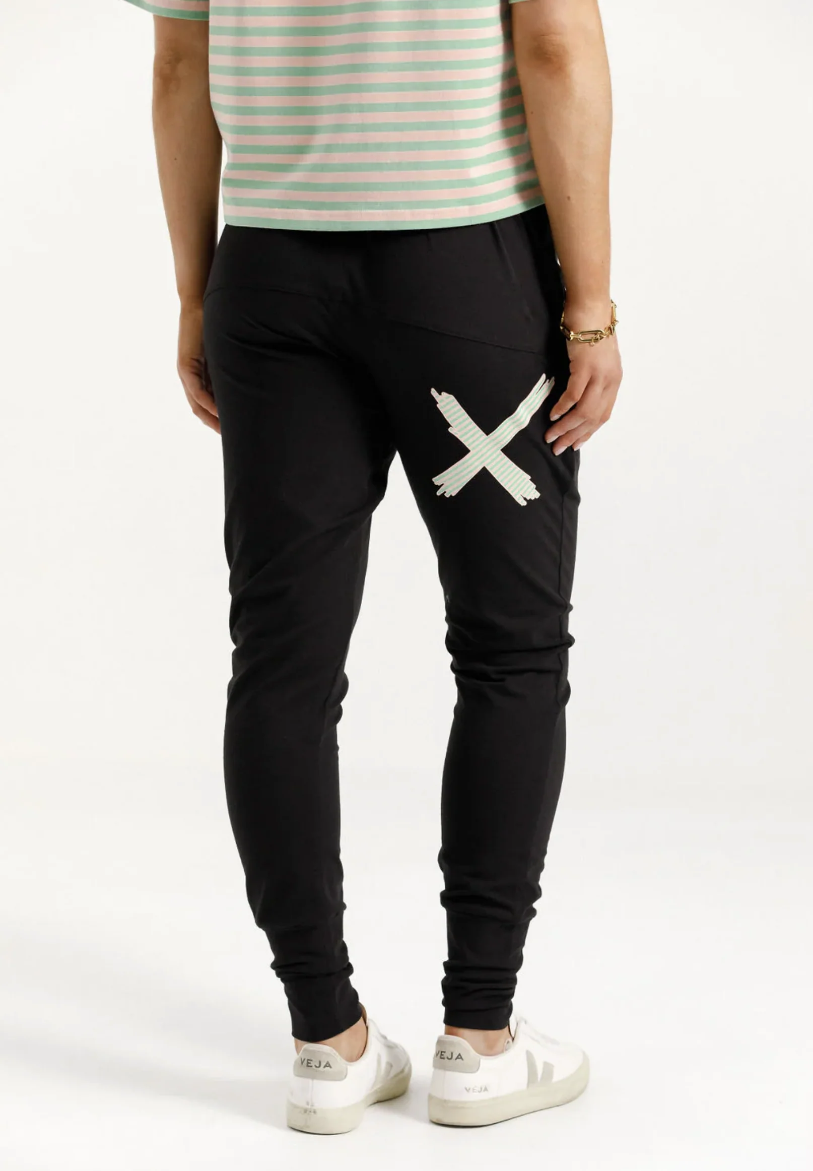 Apartment Pants - Black with Candy Apple X