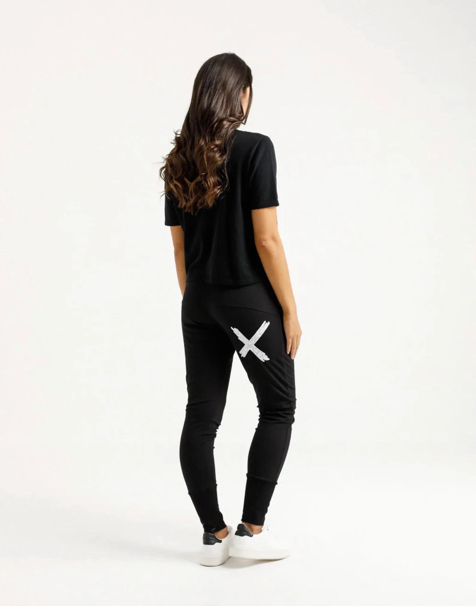 Apartment Pants Winter - Black with Lilac Damask X - Image 3