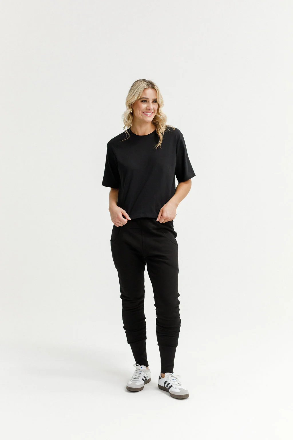 Apartment Pants - Winter Weight - Black with Graphite Daisy X - Image 3
