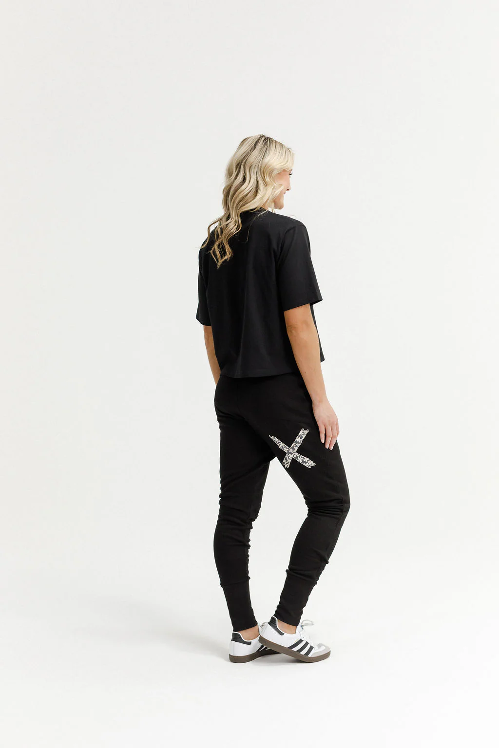 Apartment Pants - Winter Weight - Black with Graphite Daisy X - Image 5
