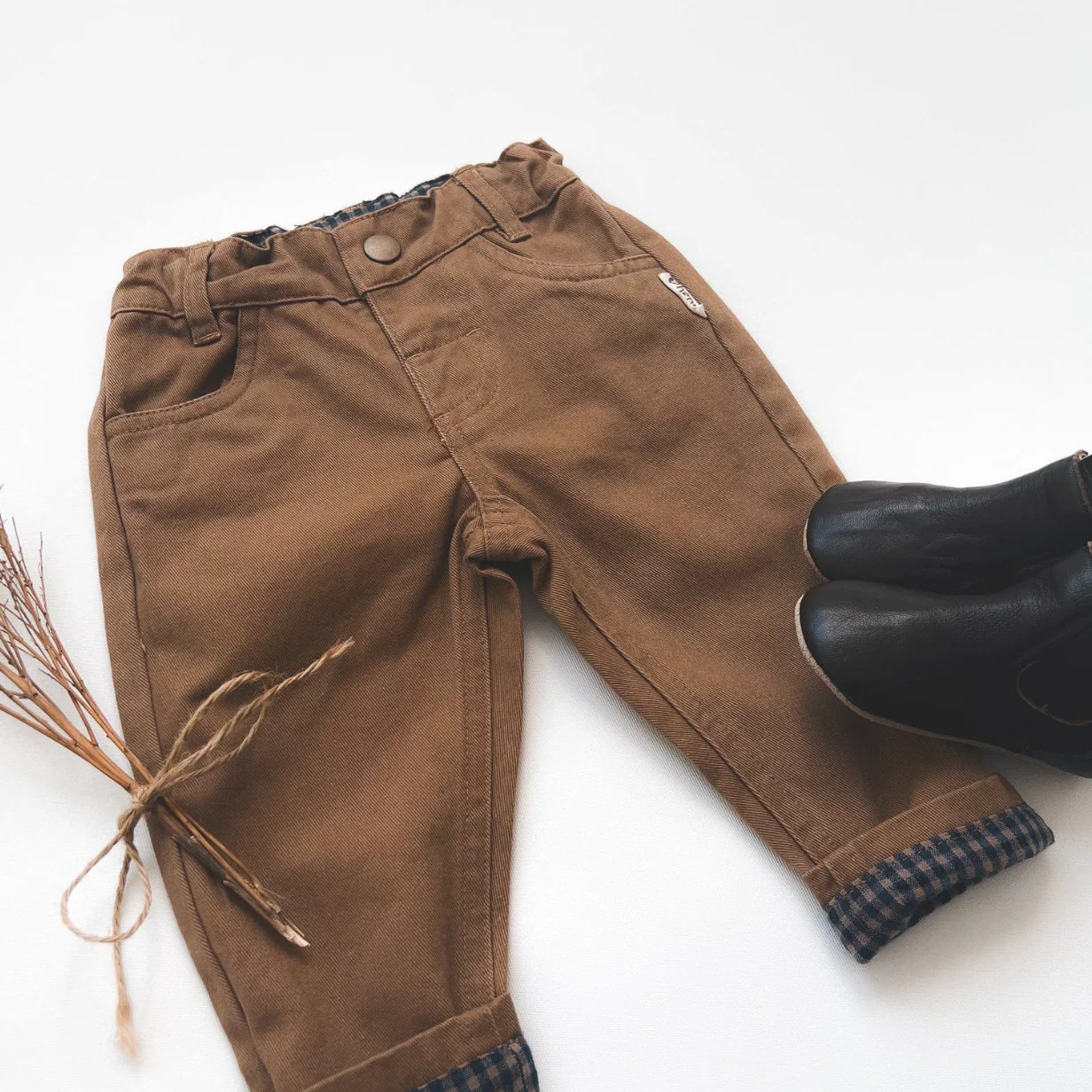 Baby Boys Chino Pant - Brown - Image 3