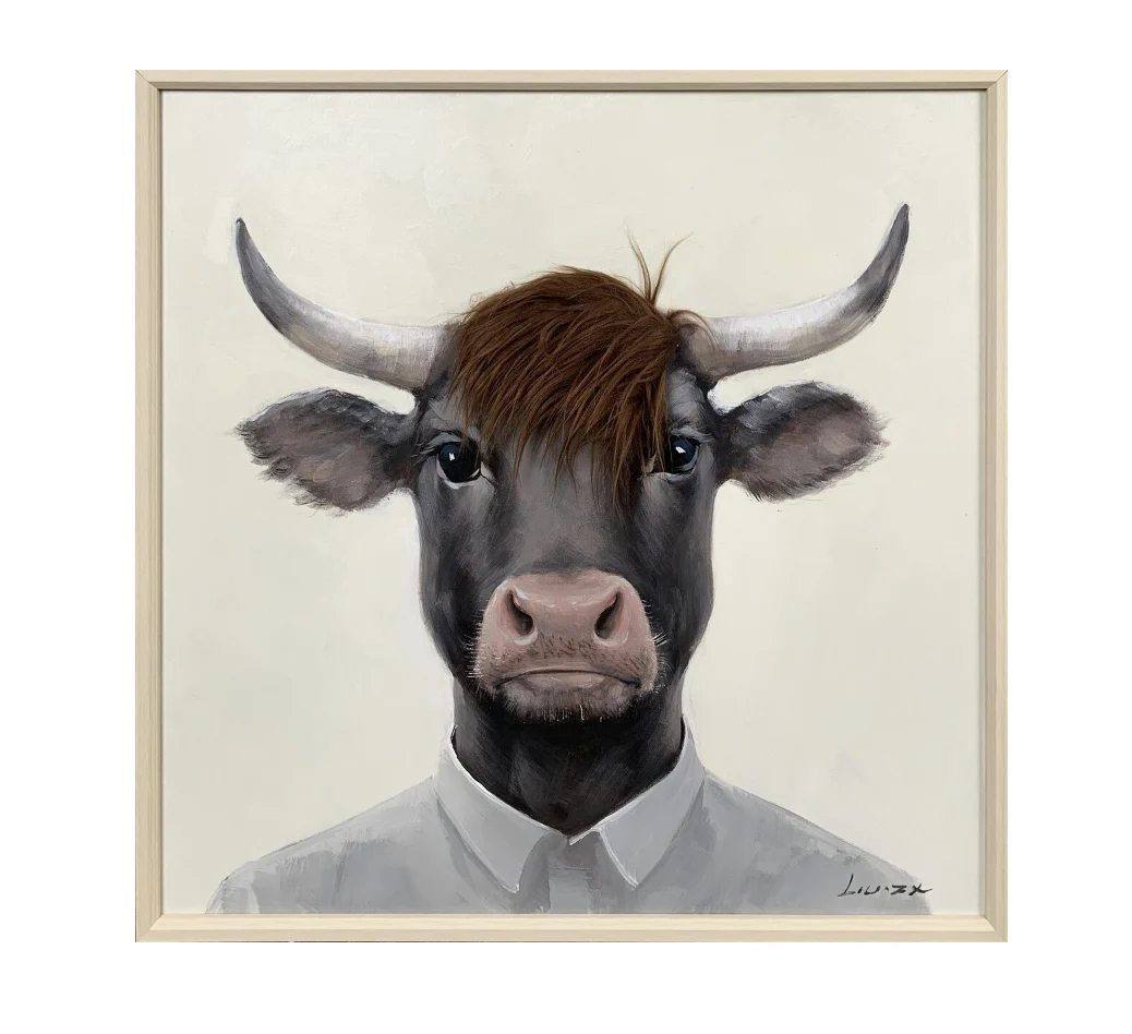 Bad Hair Day - Bull Canvas