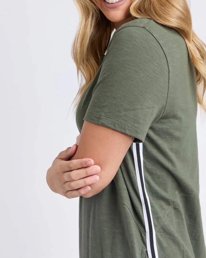 Bay Tape Dress - Khaki - Image 5