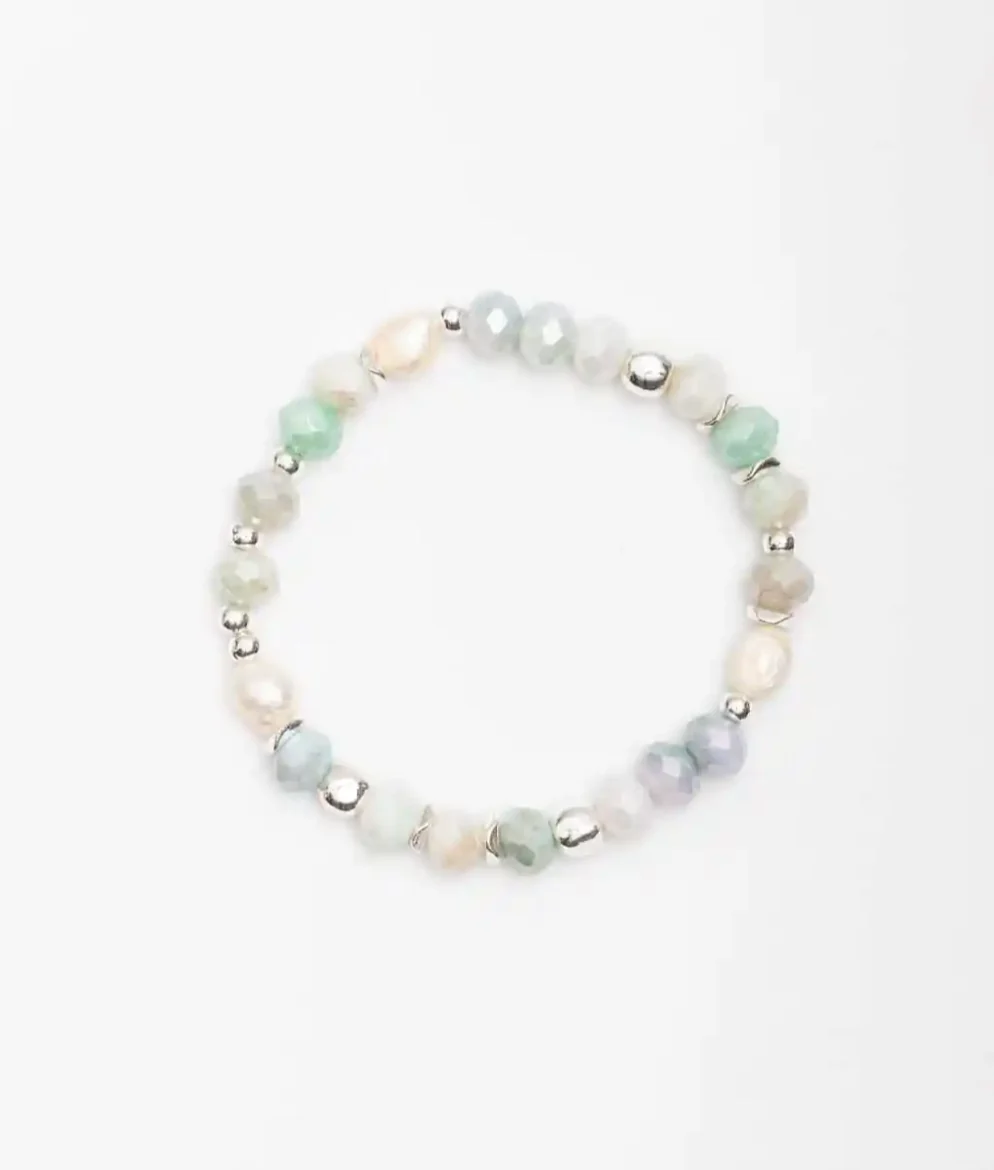 Bea Silver Green Bracelet
