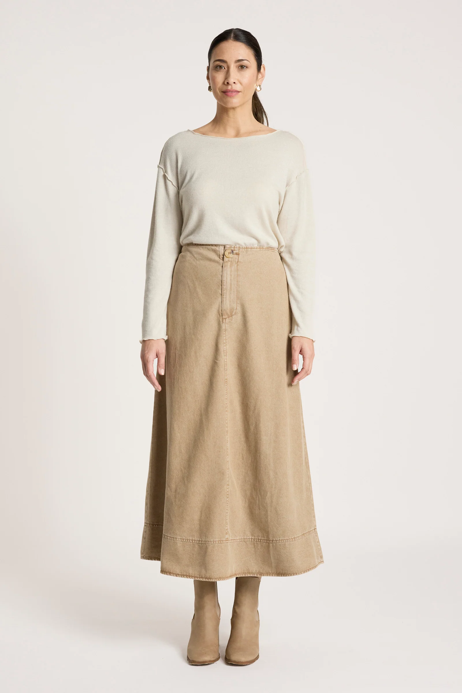 Bodhi Denim Skirt - Fawn - Image 2