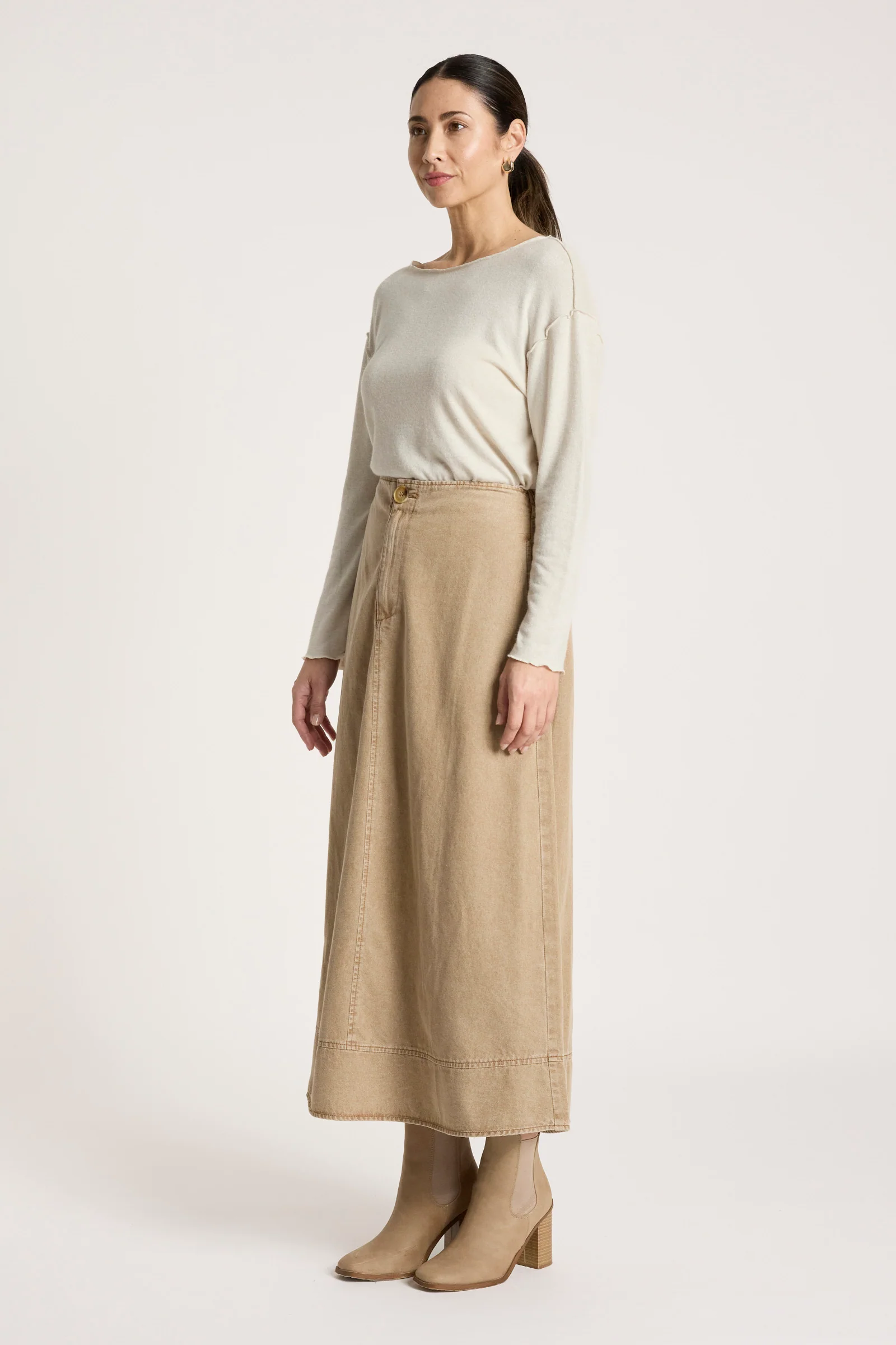 Bodhi Denim Skirt - Fawn - Image 3