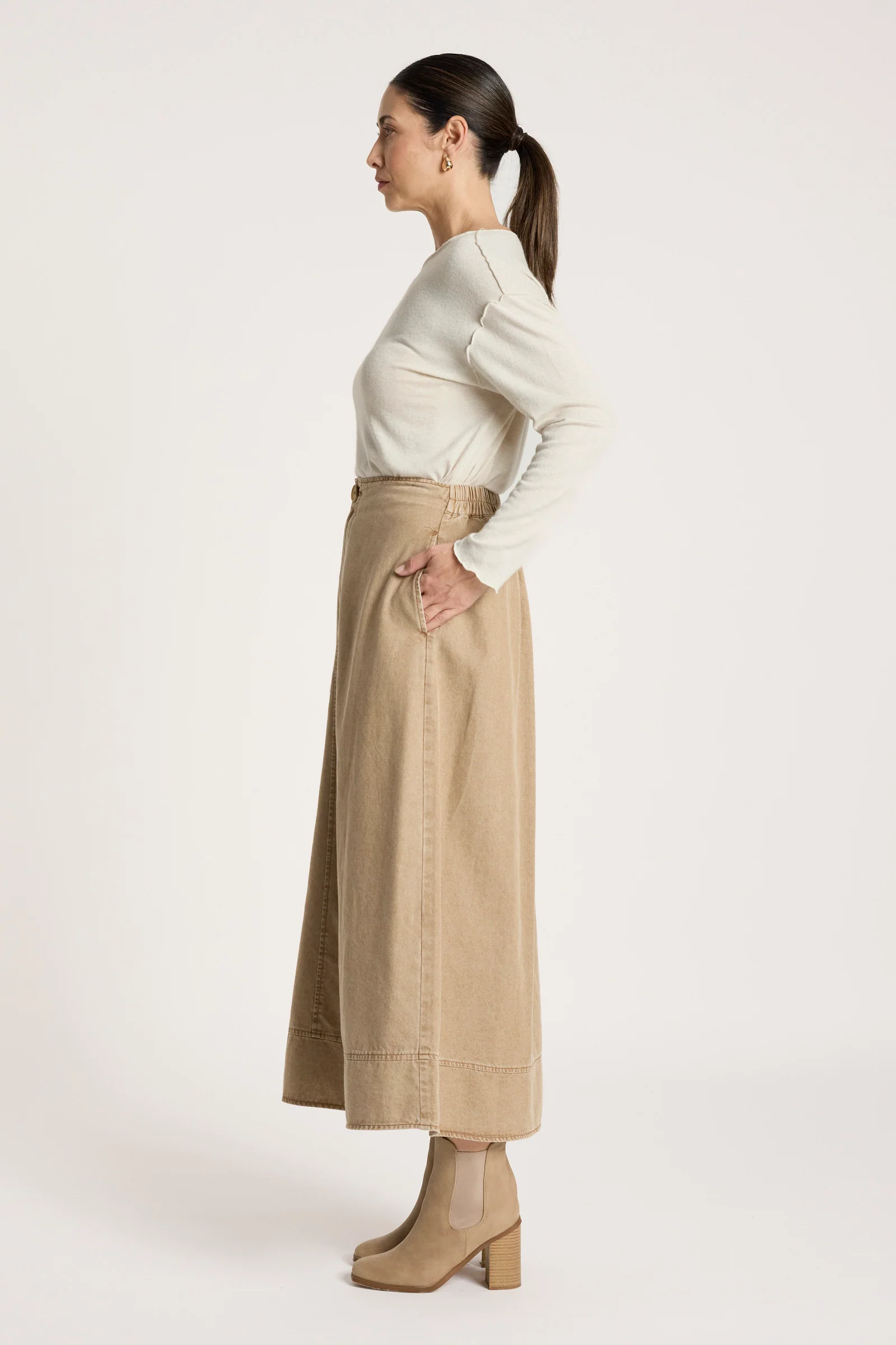 Bodhi Denim Skirt - Fawn - Image 4