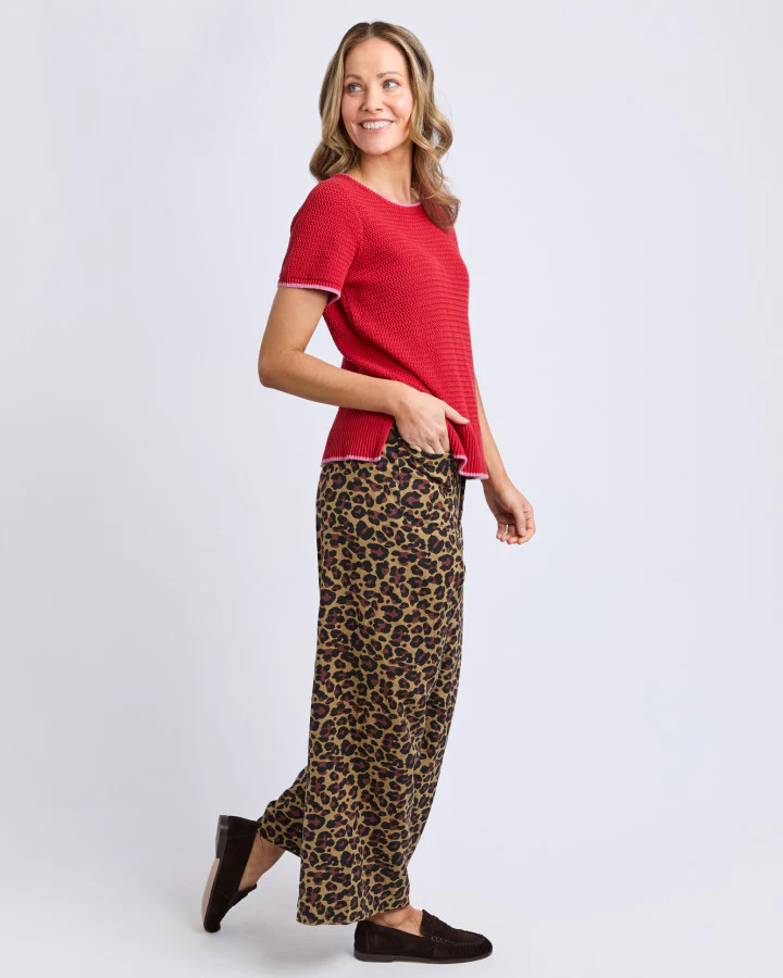 Camellia Short Sleeve Knit - Cranberry - Image 6