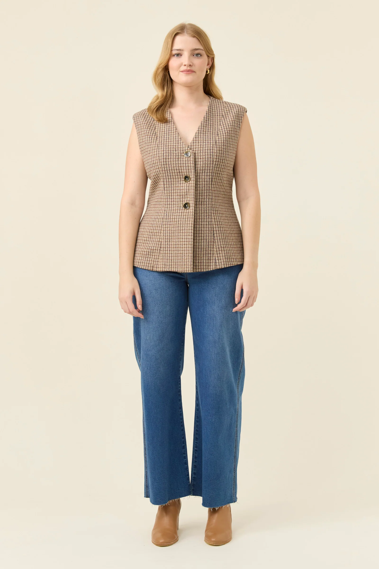 Cassidy Vest - Taupe - Image 3