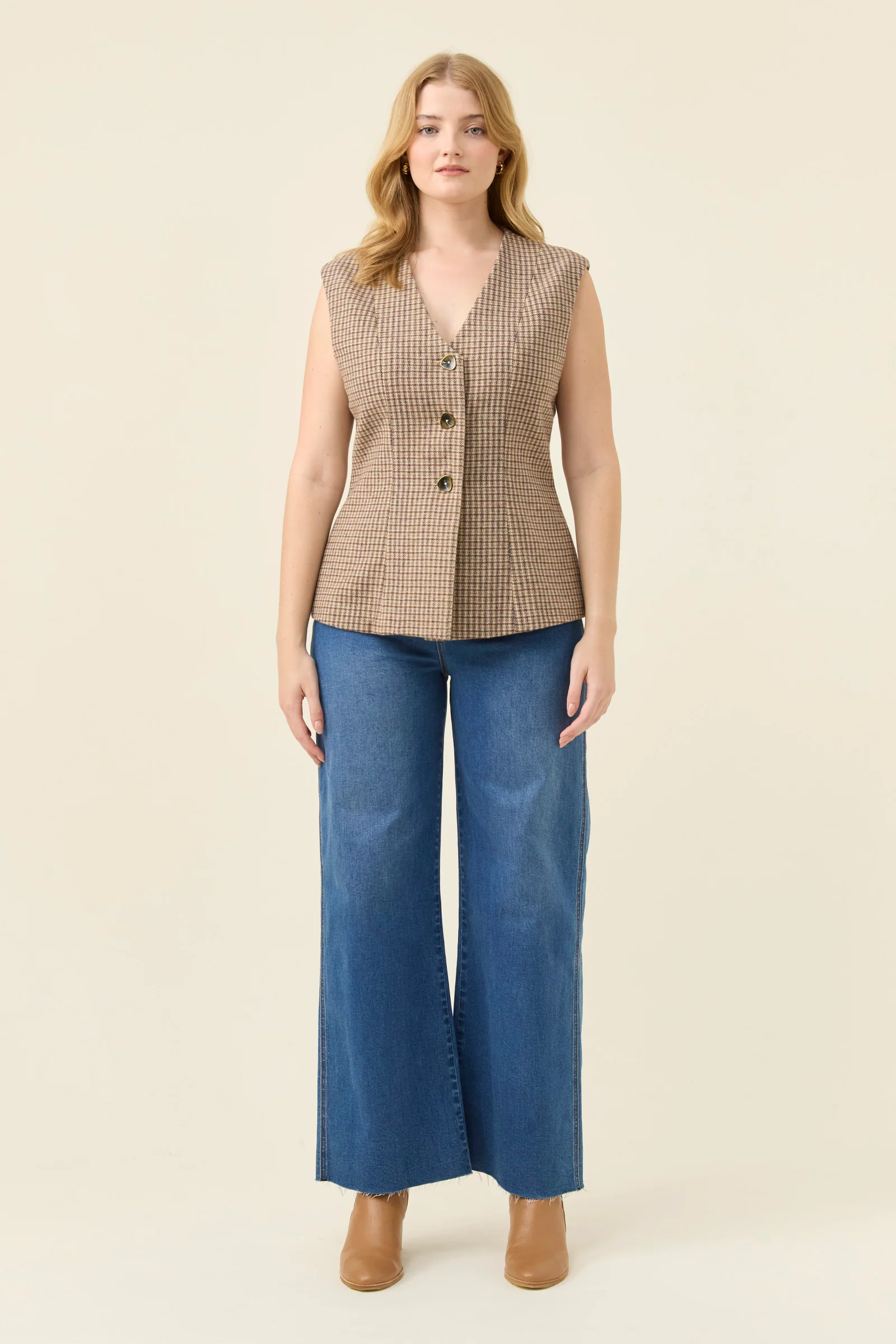 Cassidy Vest - Taupe - Image 6