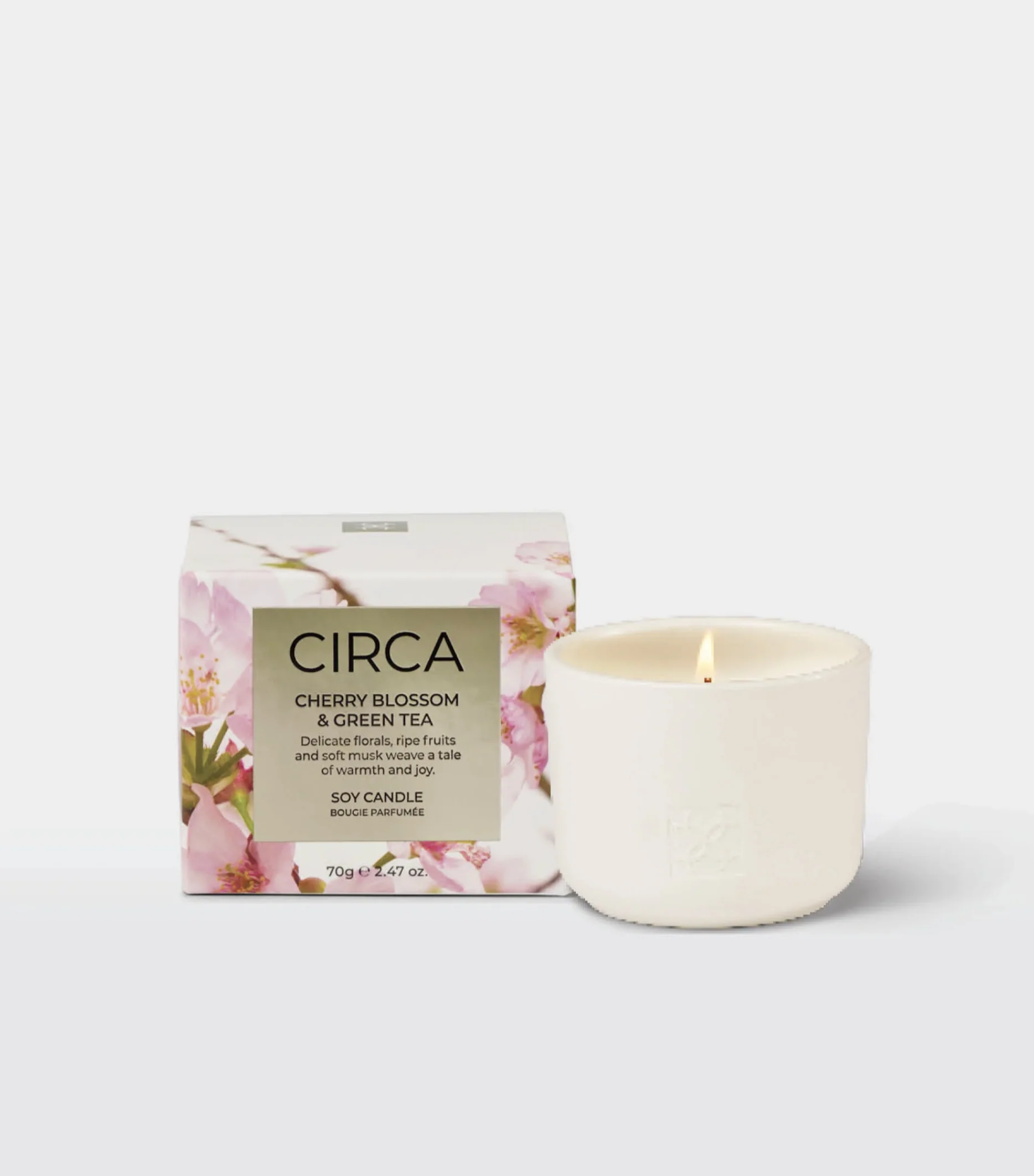 Cherry Blossom & Green Tea Soy Candle - 70G