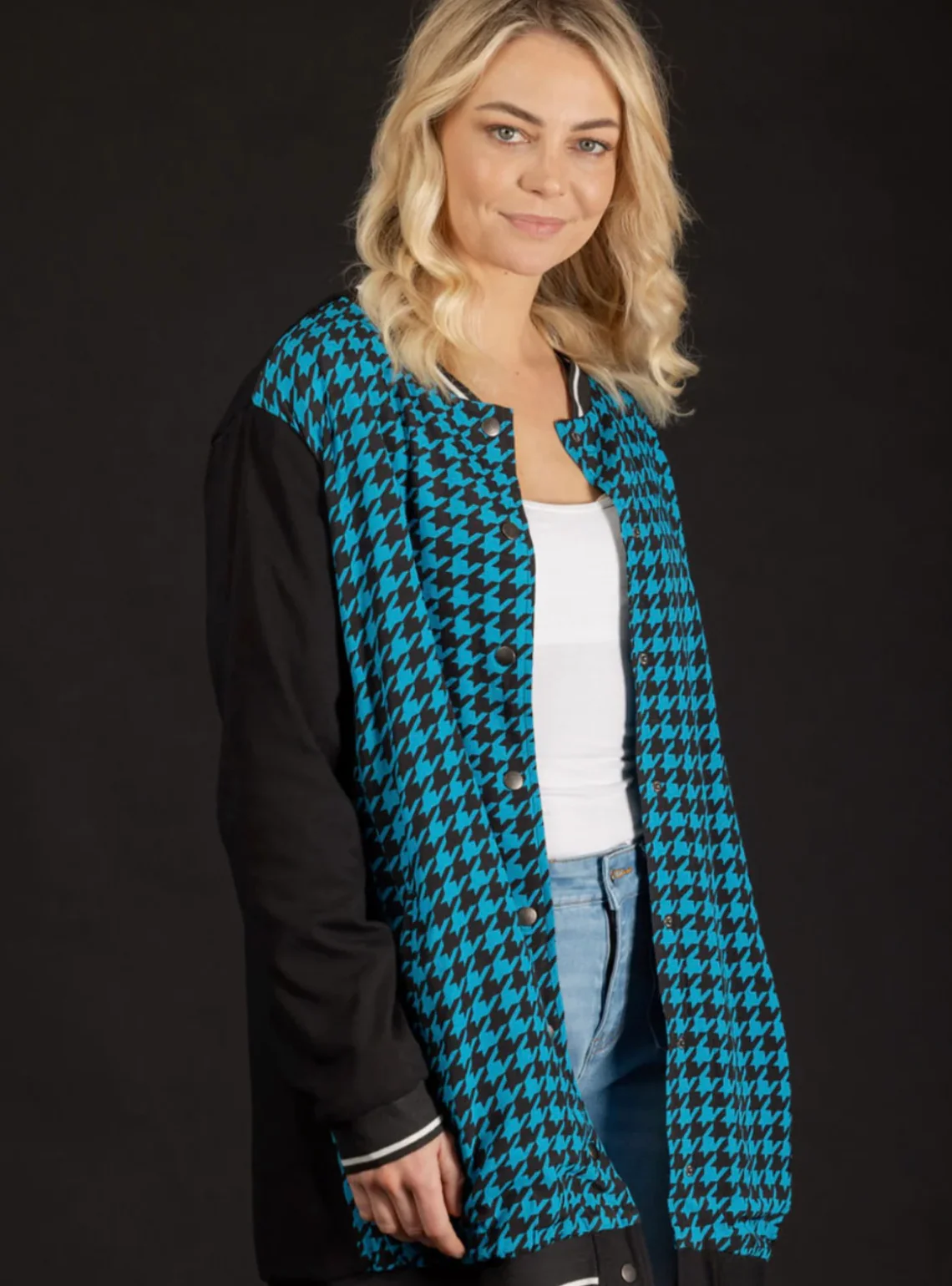 Chloe Bomber - Houndstooth - Image 3