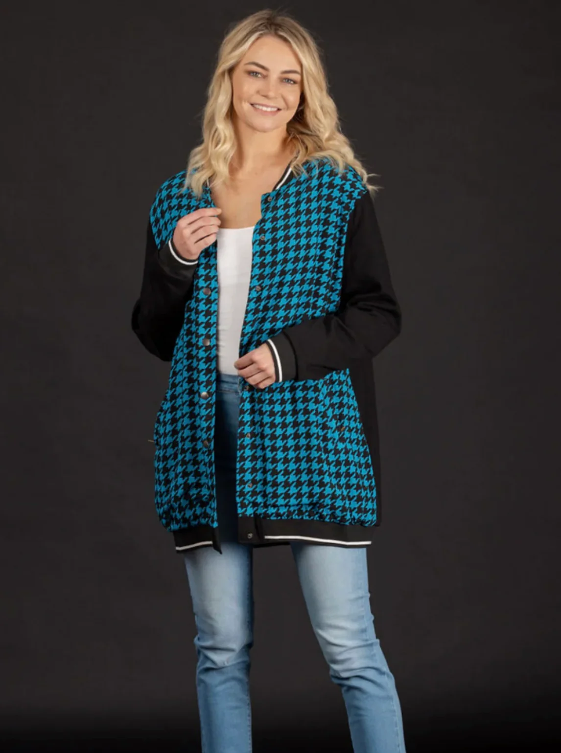 Chloe Bomber - Houndstooth - Image 4