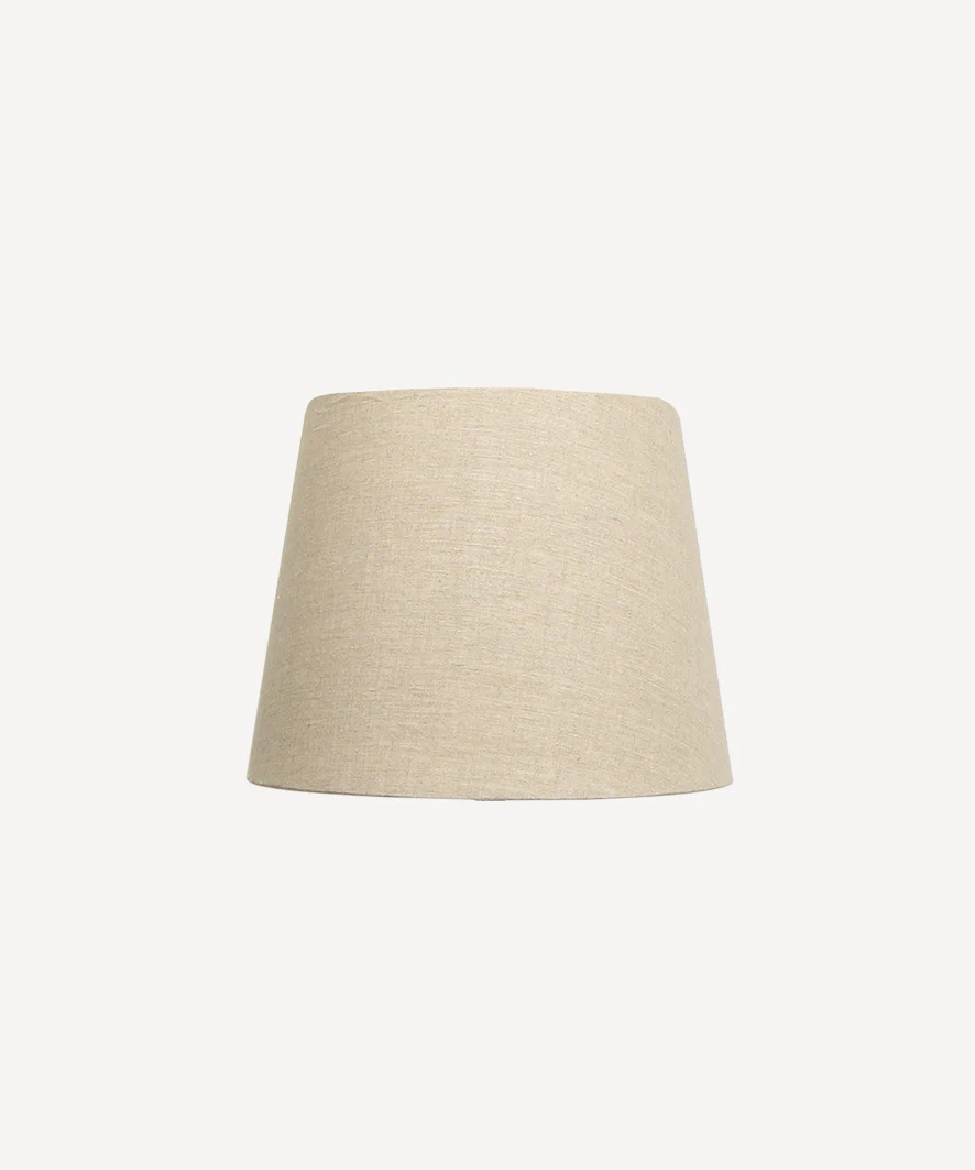Clara Lampbase Antique Silver with Tapered Drum Linen Shade Natural - Image 2