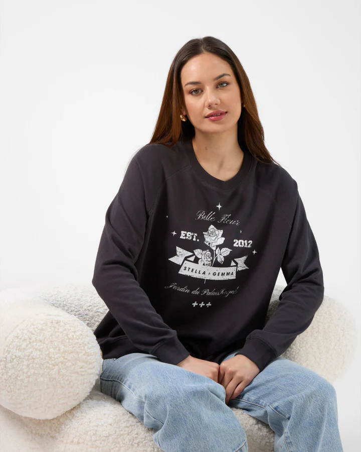 Classic Sweater - Aged Black Cracked Rose - Image 2