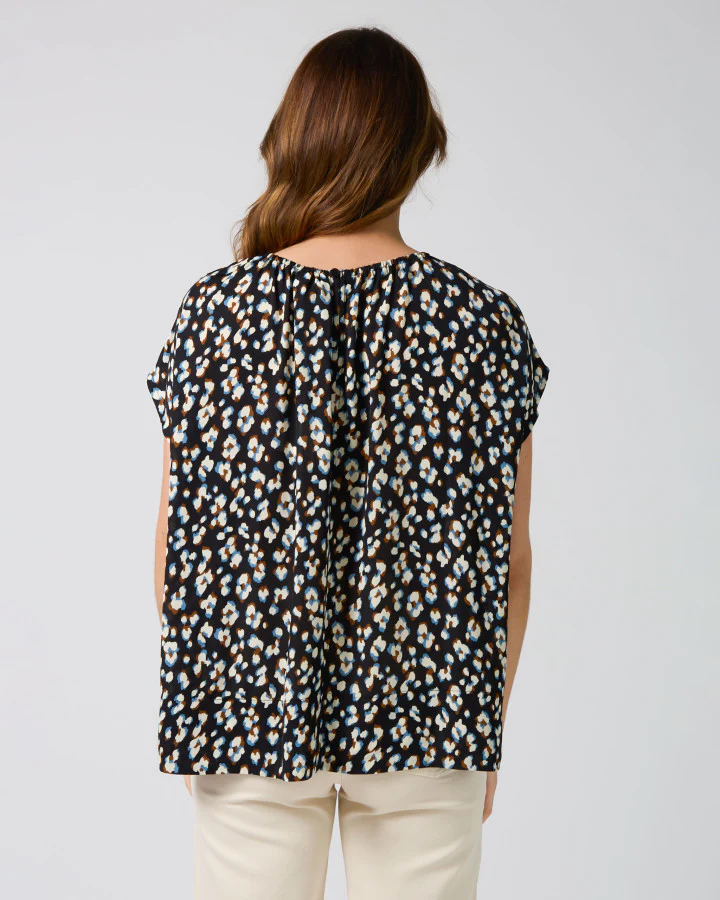 Clio Blouse - Navy Leopard - Image 3