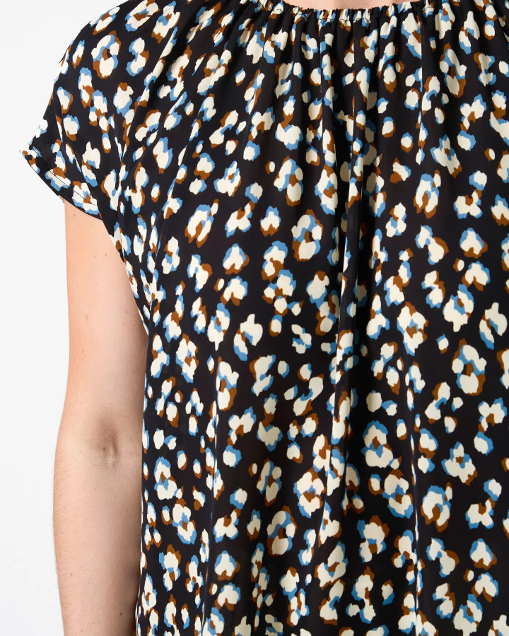 Clio Blouse - Navy Leopard - Image 4
