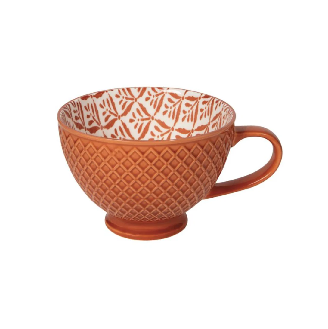Copper Leaves - Latte Stoneware Mug