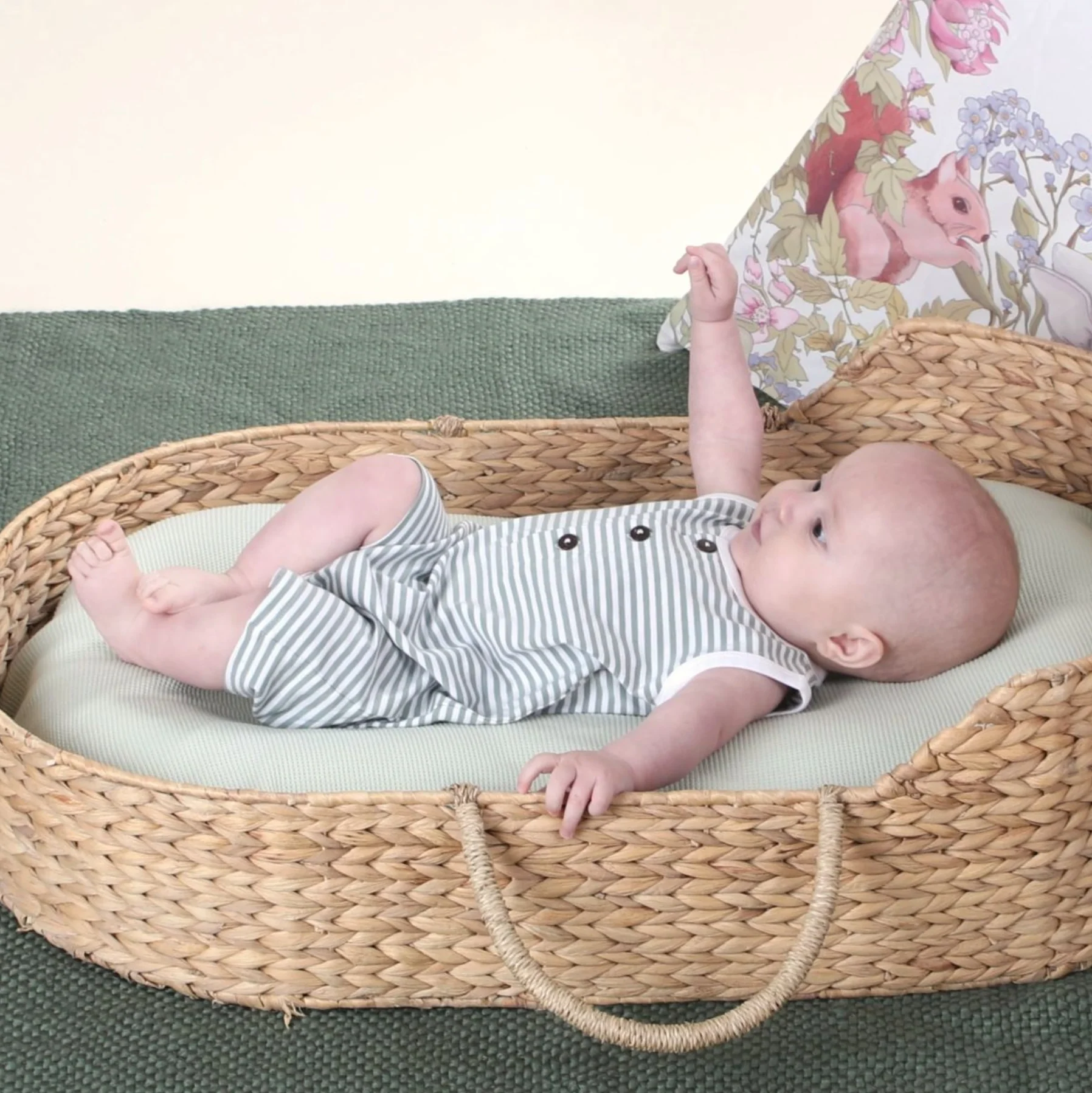 Cotton Tank Romper - Sage - Image 2
