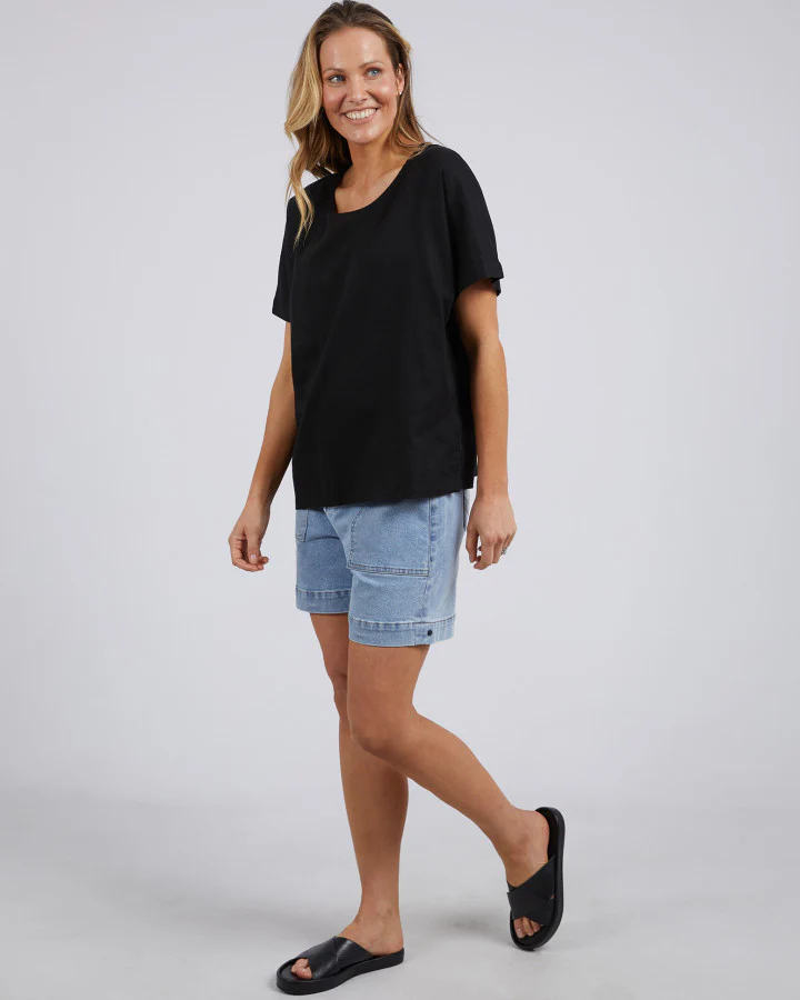 Curtis Woven Short Sleeve Tee - Black - Image 4