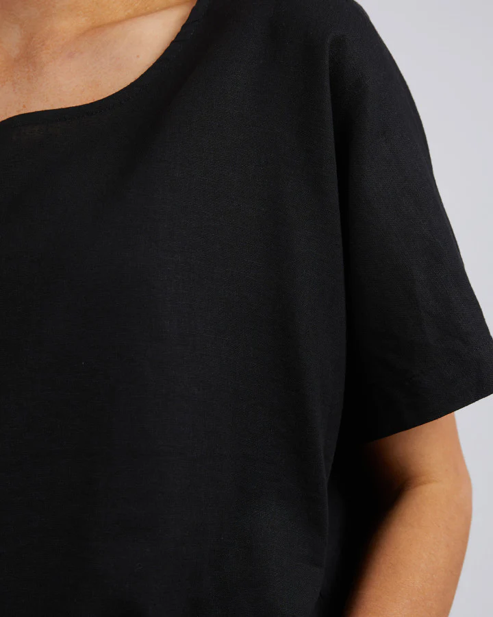 Curtis Woven Short Sleeve Tee - Black - Image 5