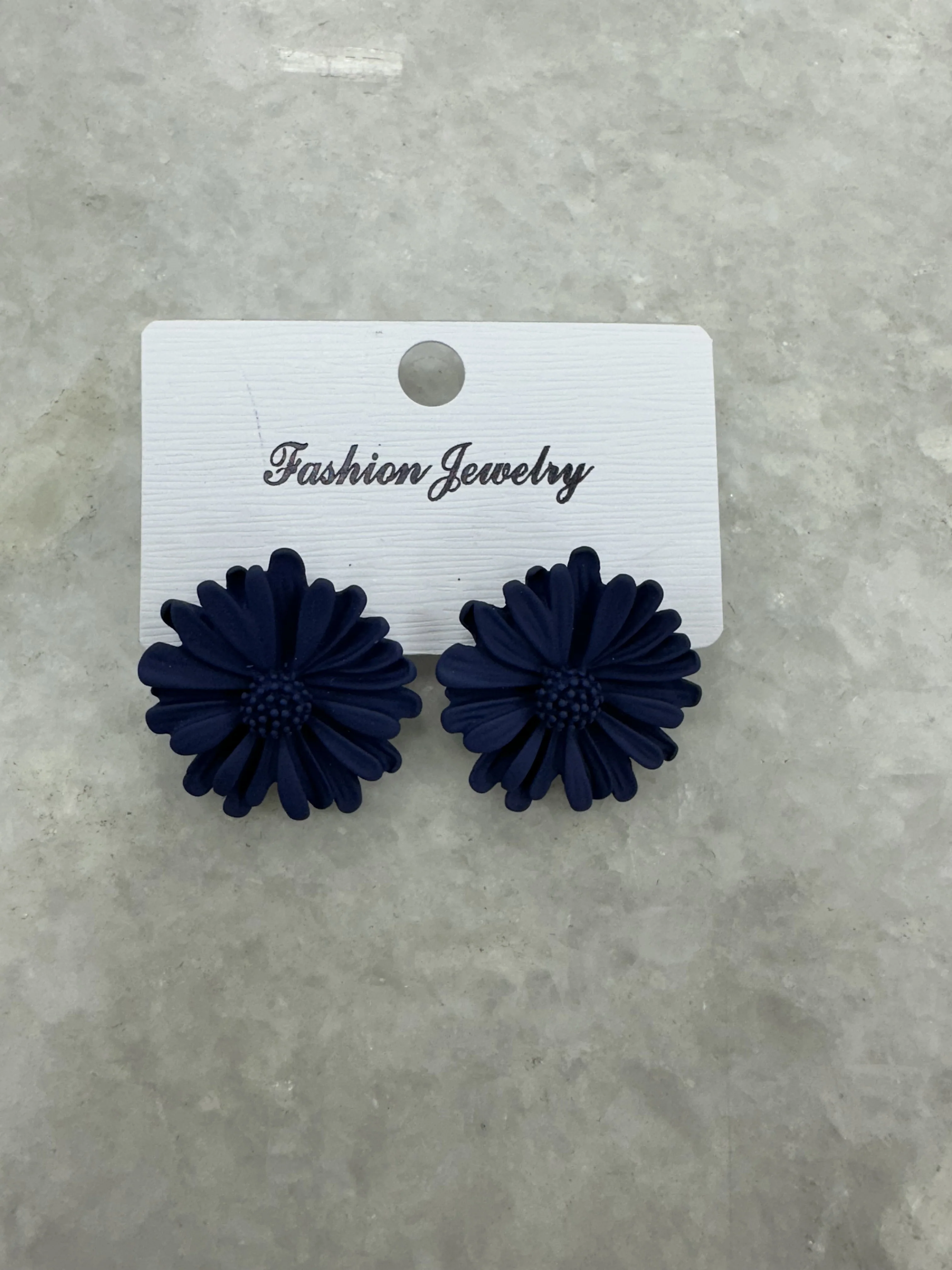 Daisy Earrings - Navy