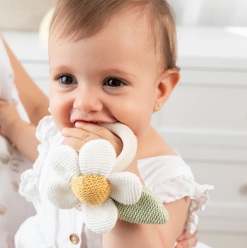 Daisy Teething Ring Rattle - Image 2