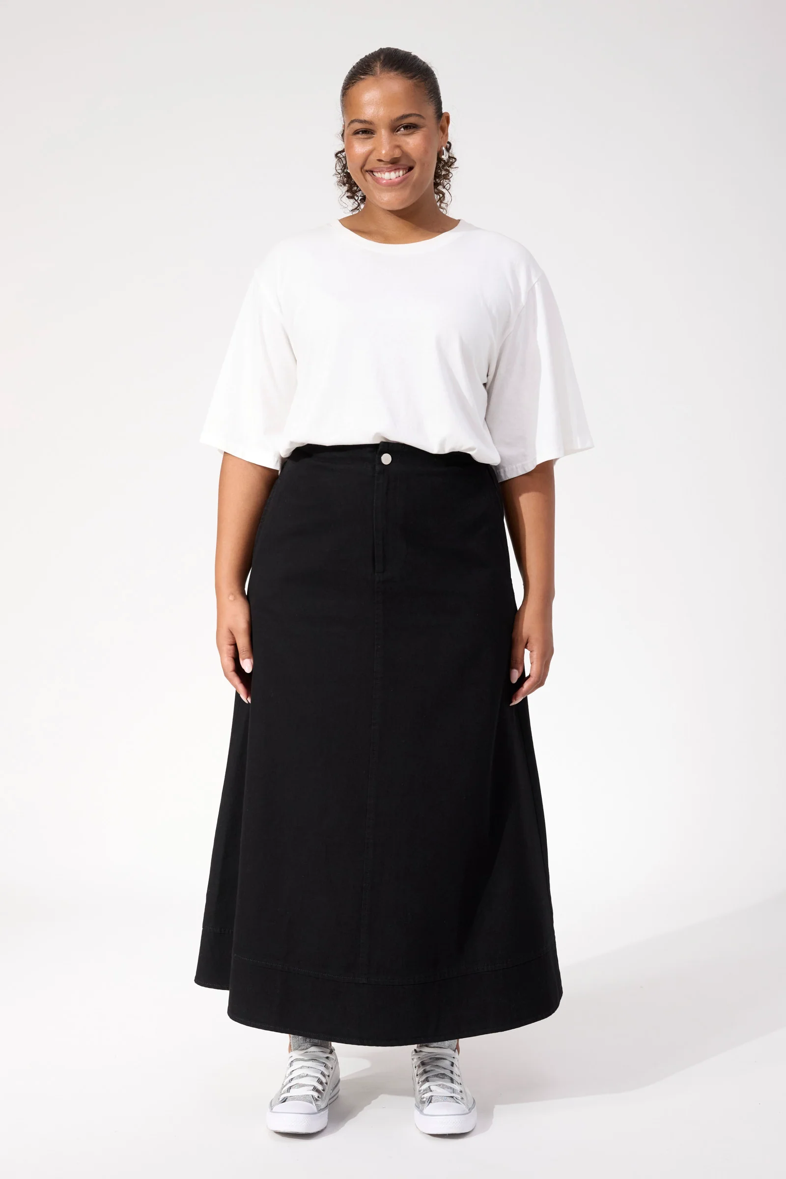 Denver Denim Skirt - Black - Image 2