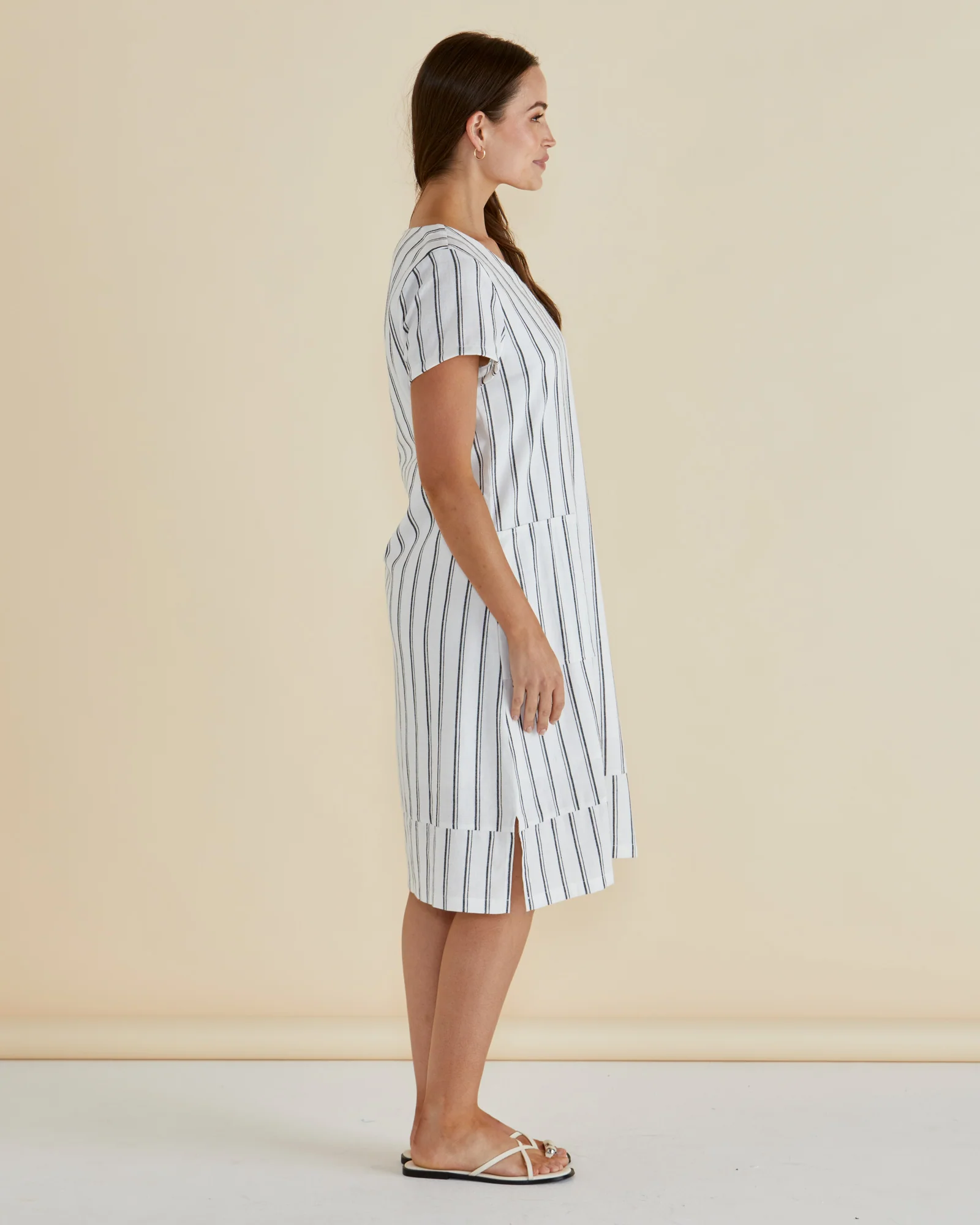 Elwood Dress - Black/White Stripe - Image 3