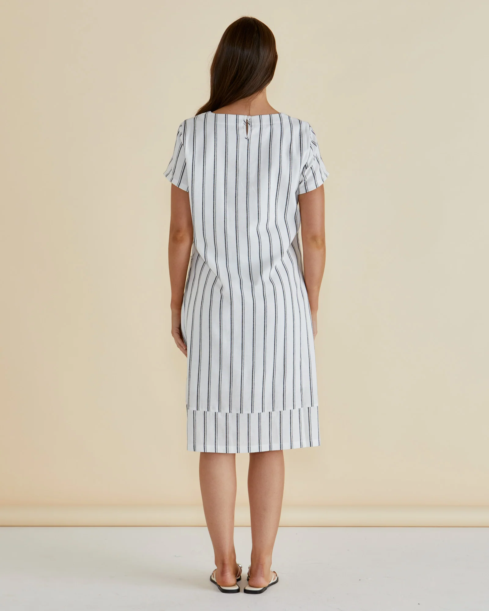 Elwood Dress - Black/White Stripe - Image 4
