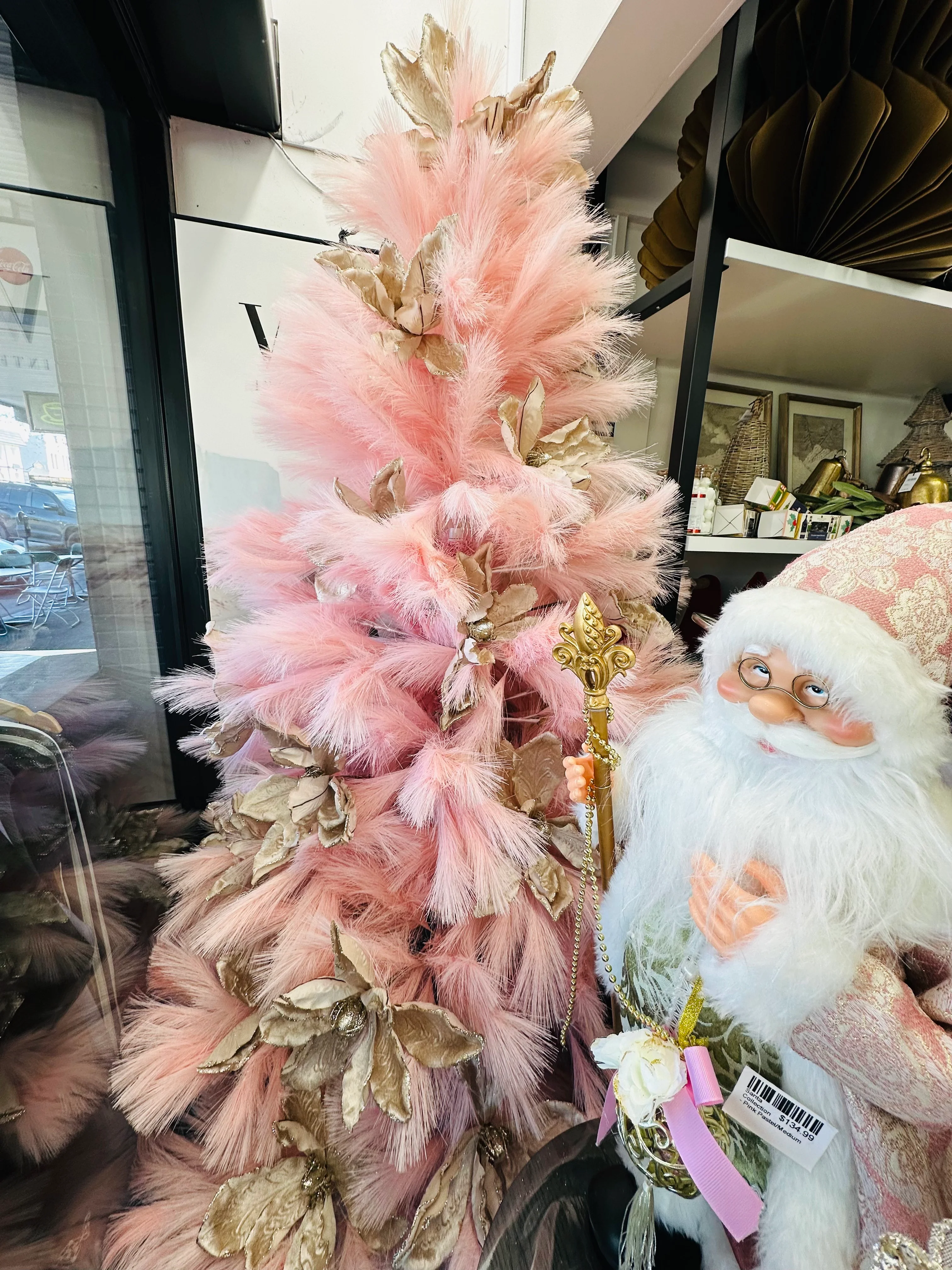 Faux Pink Pampas Tree - Image 2