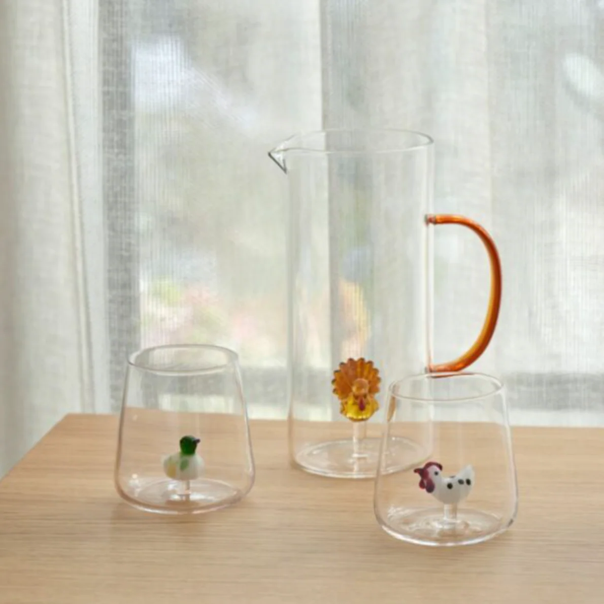 Feathered Flock Jug & Tumblers Set of 3 - Image 2