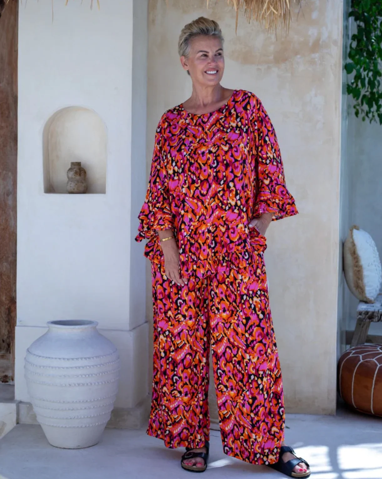 Felicity Top - Orange/Black Multi - Image 3