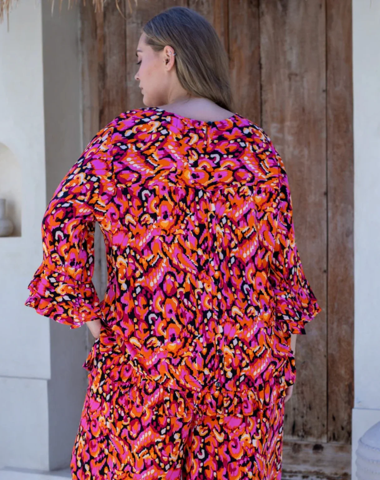 Felicity Top - Orange/Black Multi - Image 4