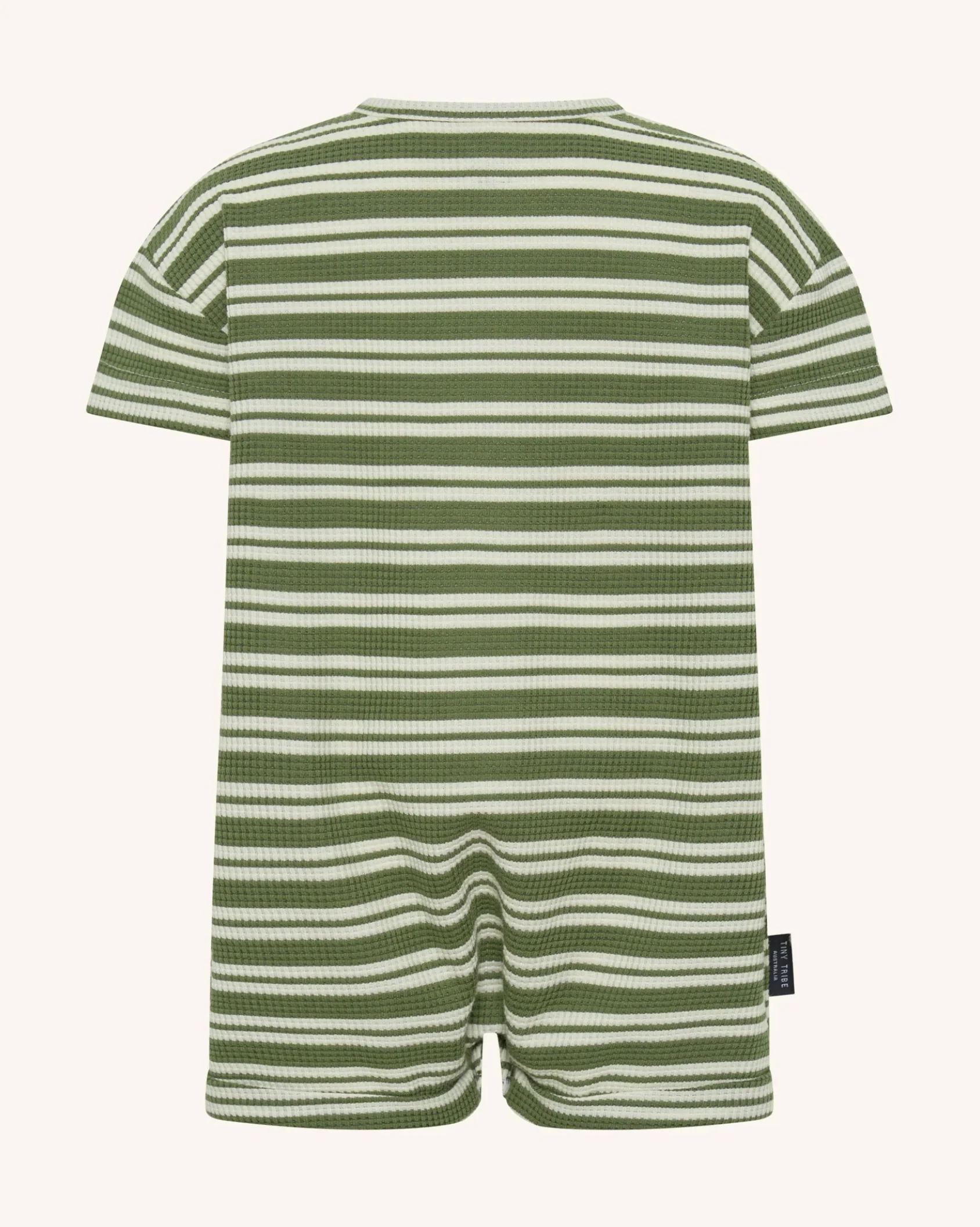 Forest Stripe Waffle Relaxed Romper - Image 5