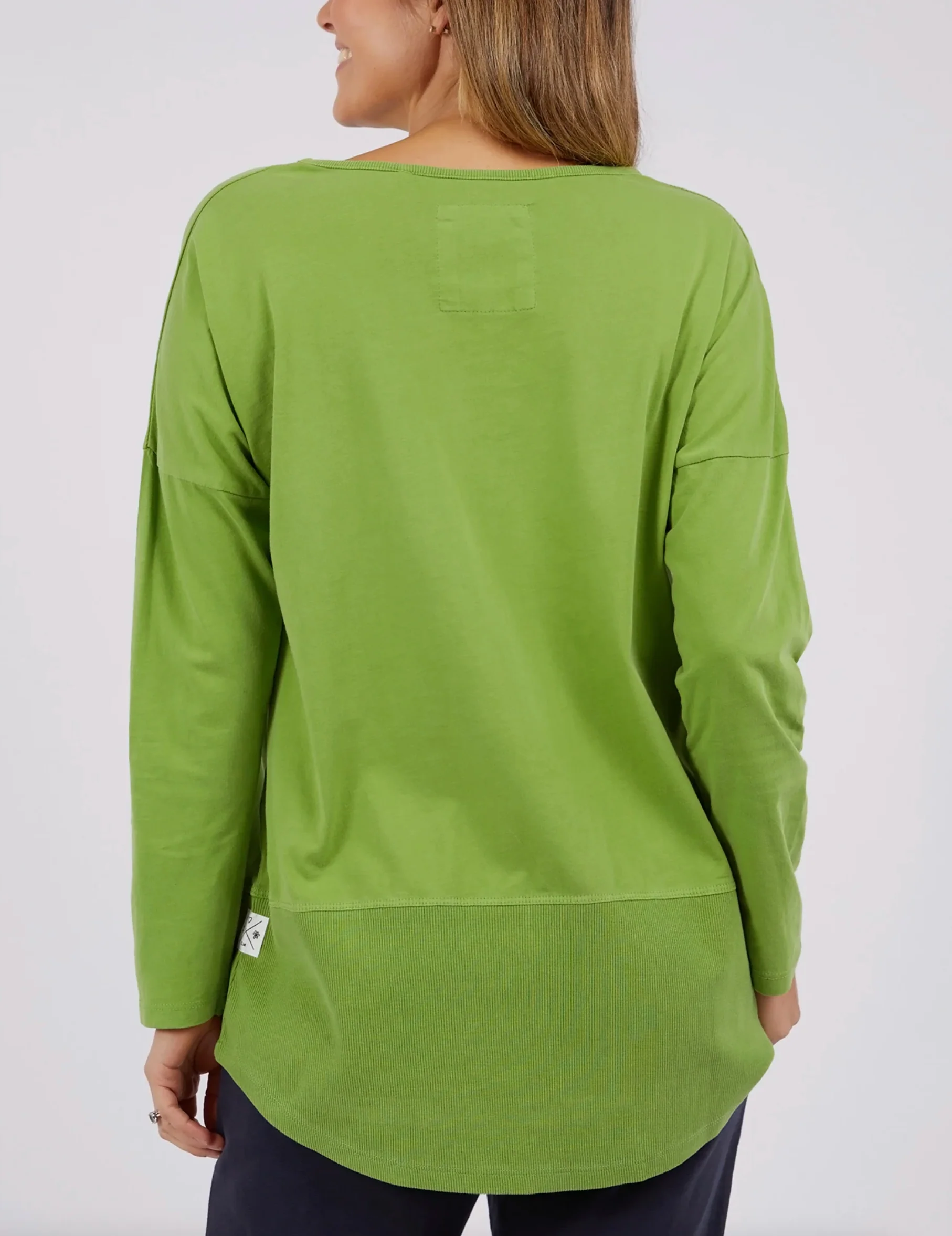 Fundamental Rib Long Sleeve Tee - Jungle Green - Image 3