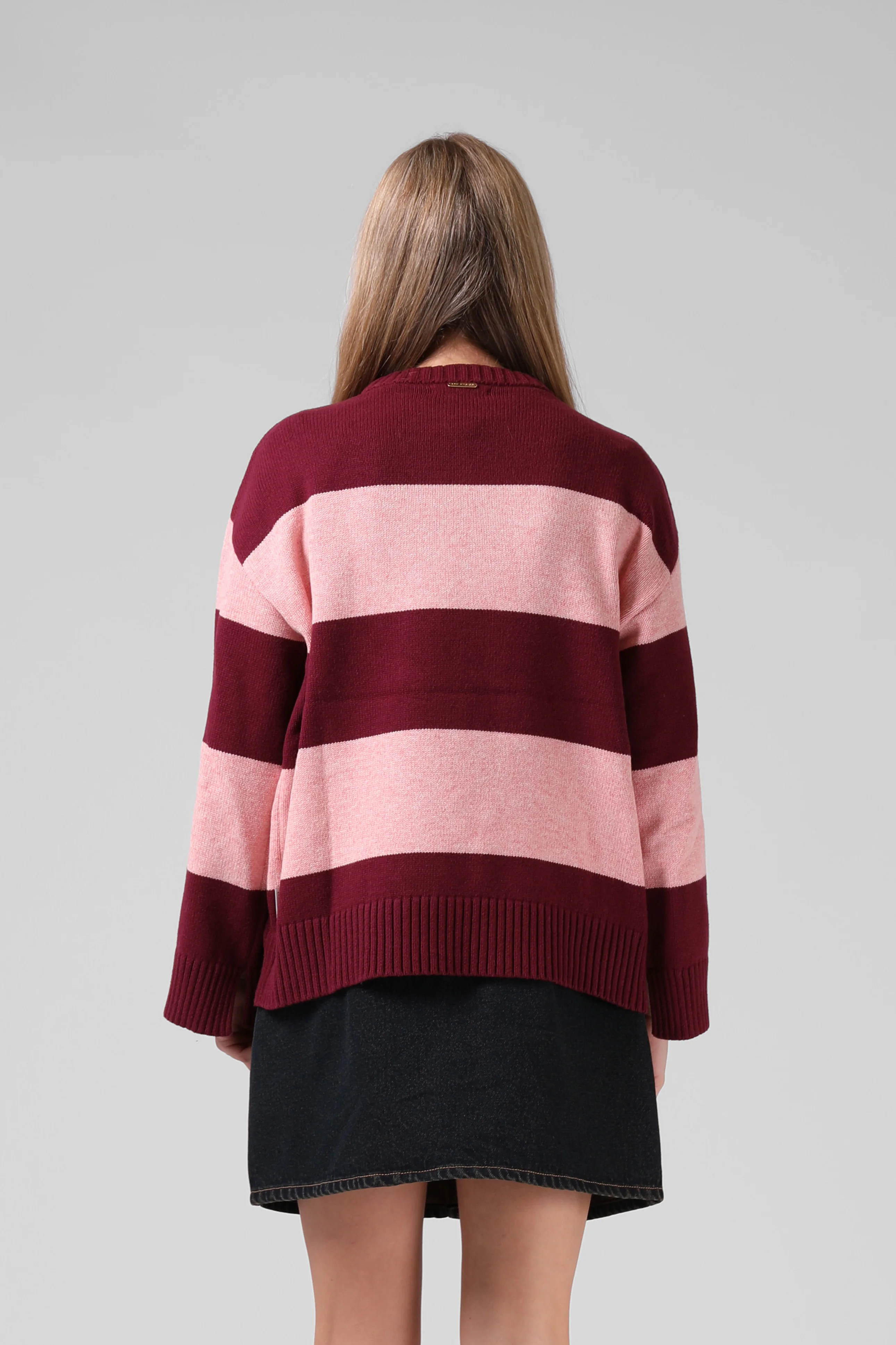 Georgia Stripe Knit - Plum/Pink - Image 3