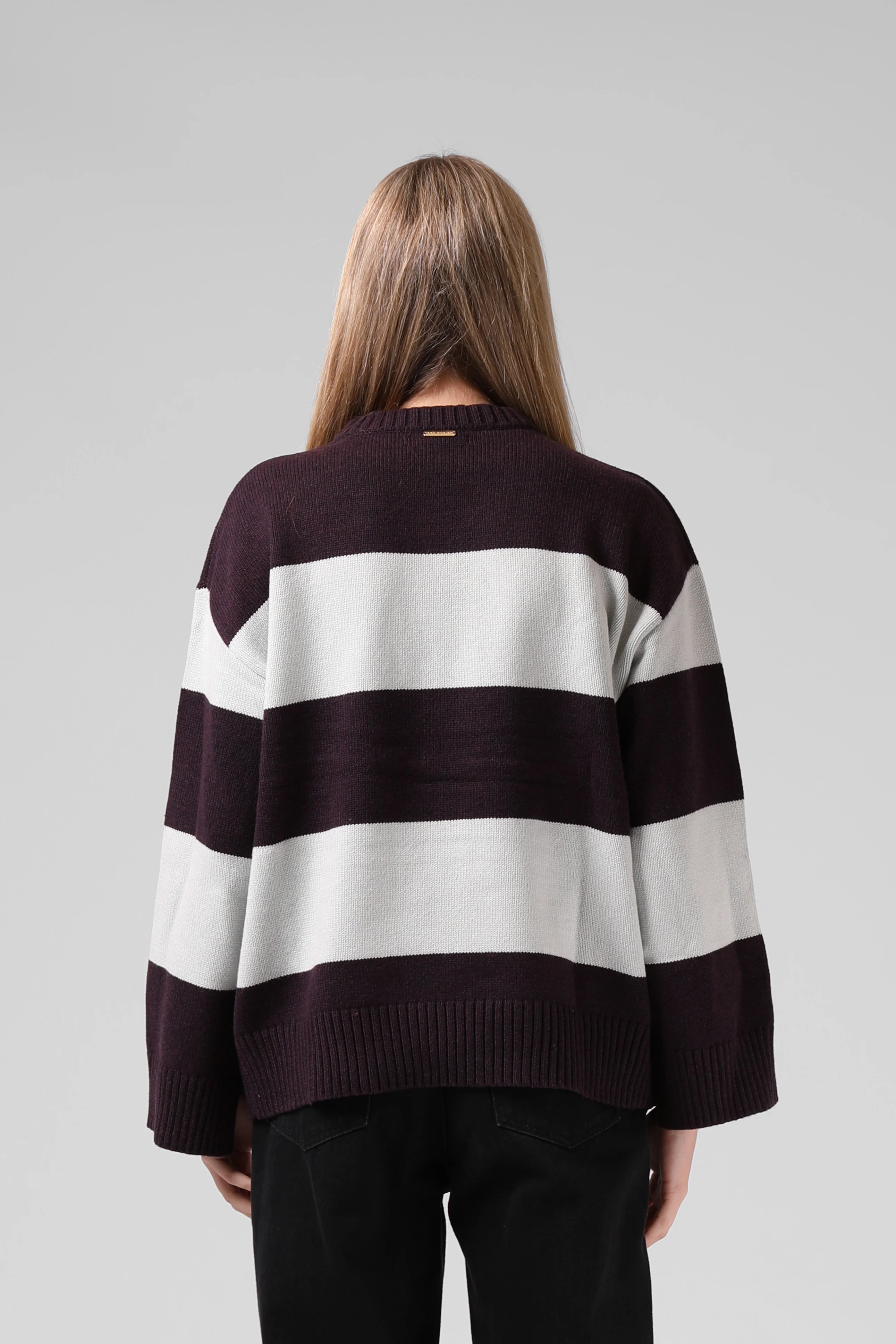 Georgia Stripe Knit - Purple/Ice - Image 2