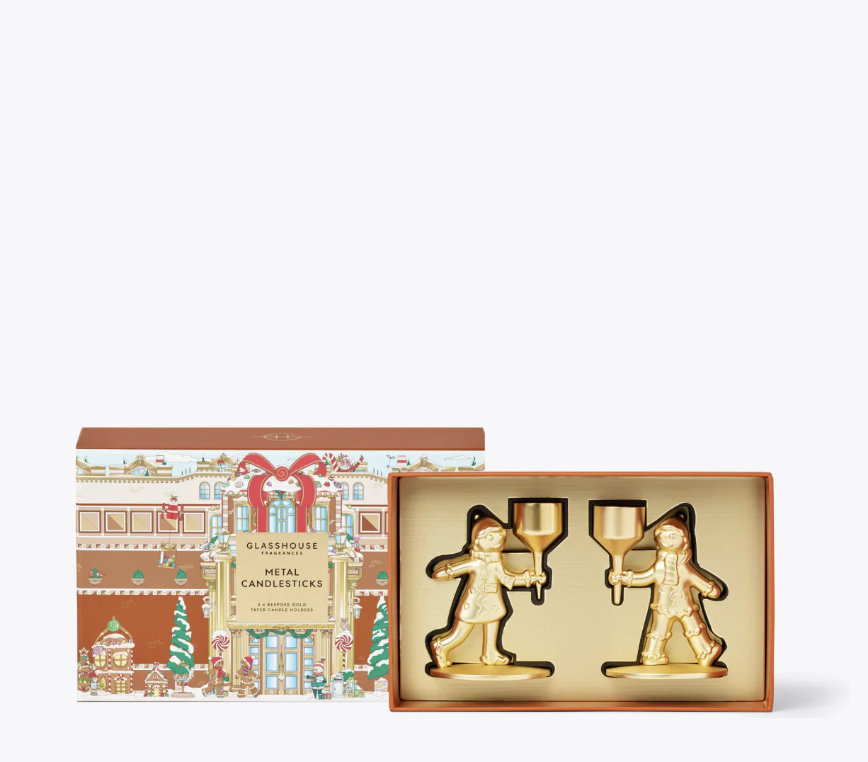 Glasshouse Fragrances Metal Candlestick Holders